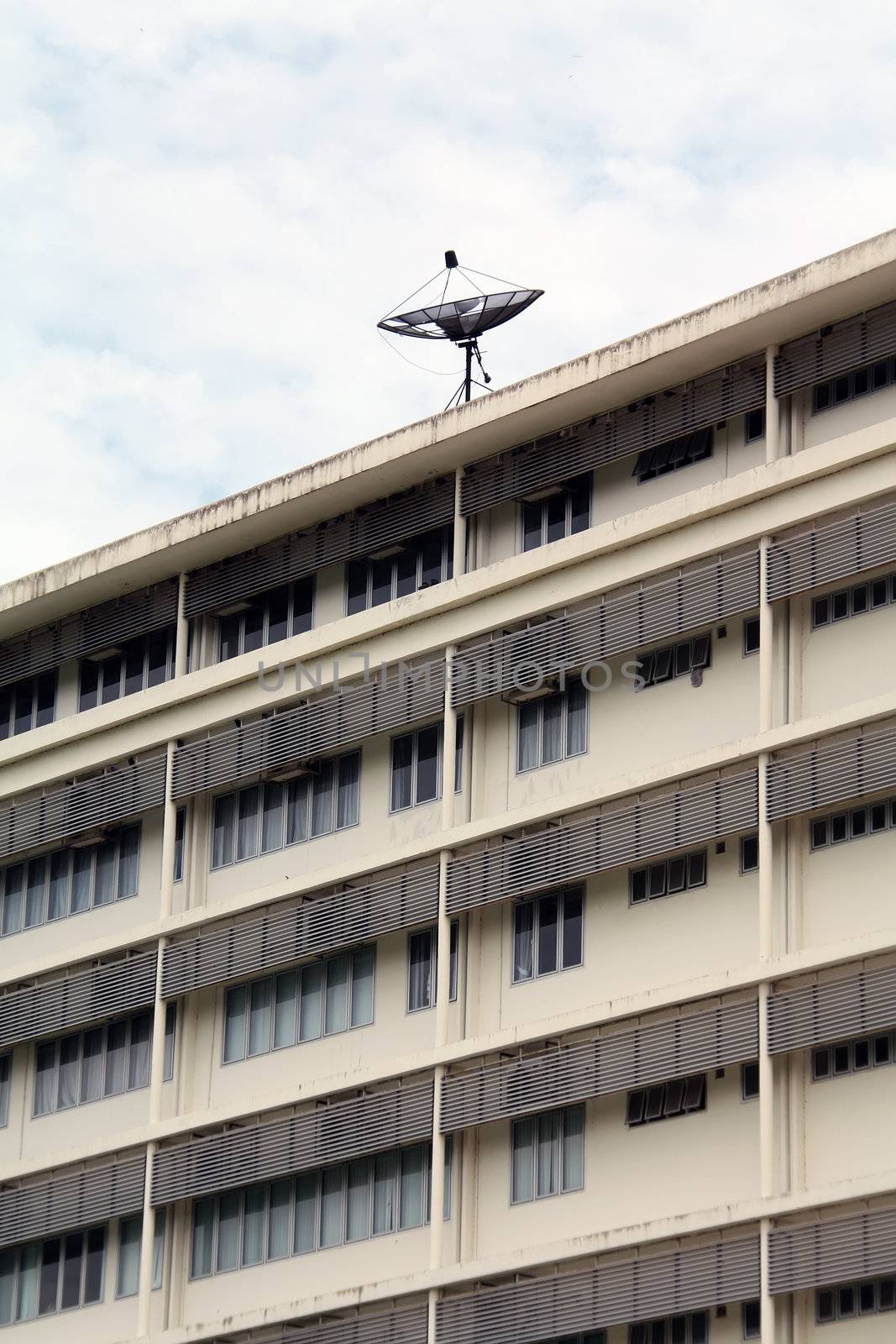 Satellite dish on the roof