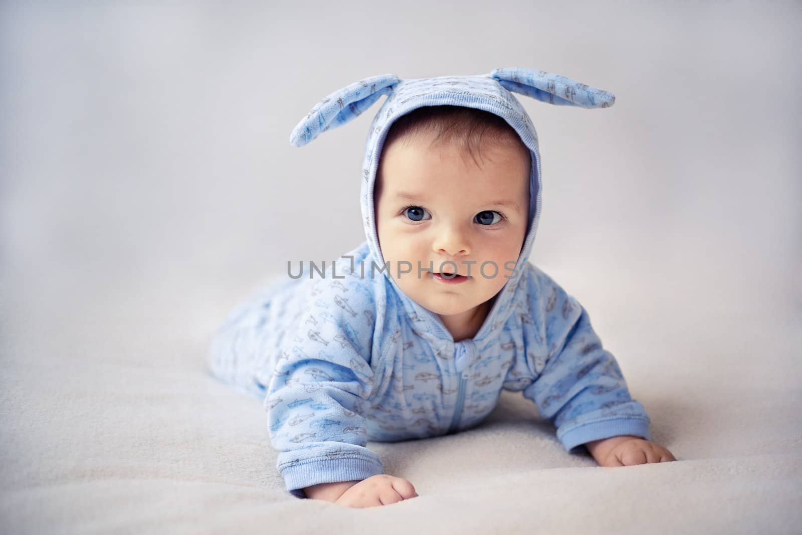 little blue bunny newborn baby