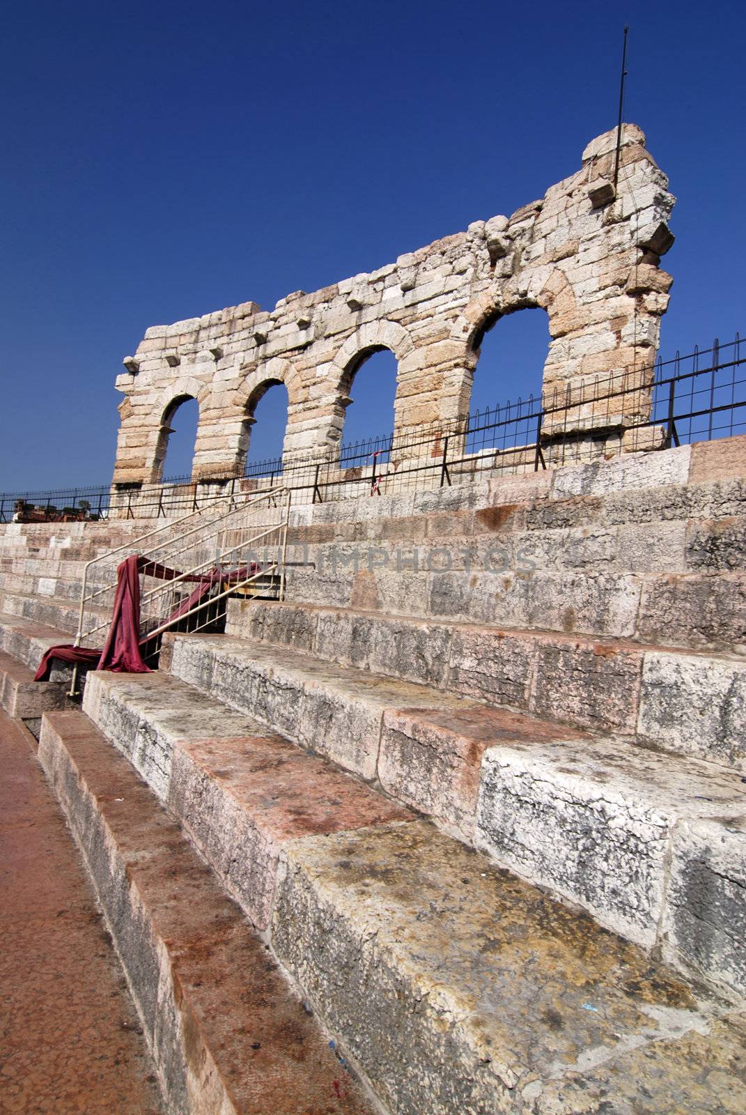Roman amphiteatre called Arena di Verona, actually used as opera theatre, Italy 