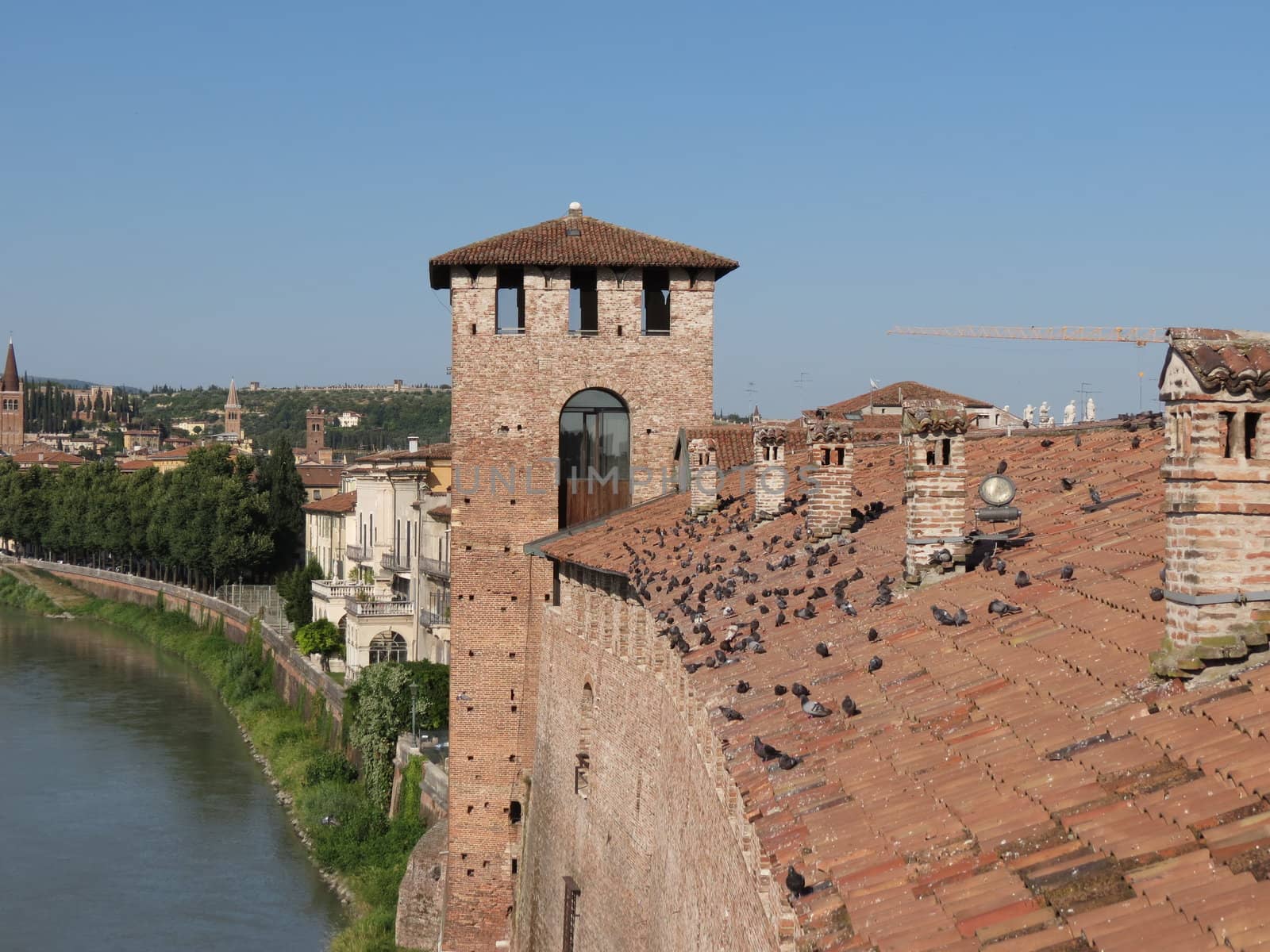 Verona - the famous medieval castle in the city centre
