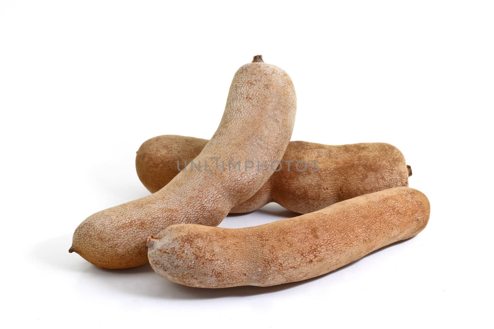 Group of tamarind isolated on white background