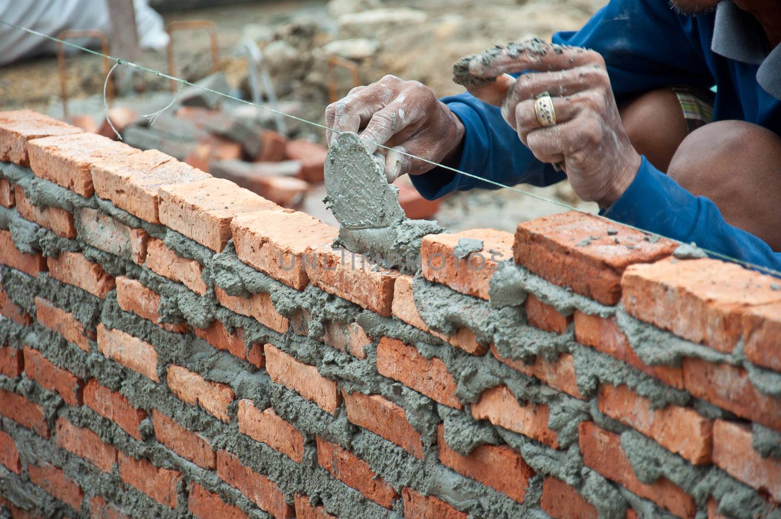 hand for construction for wall