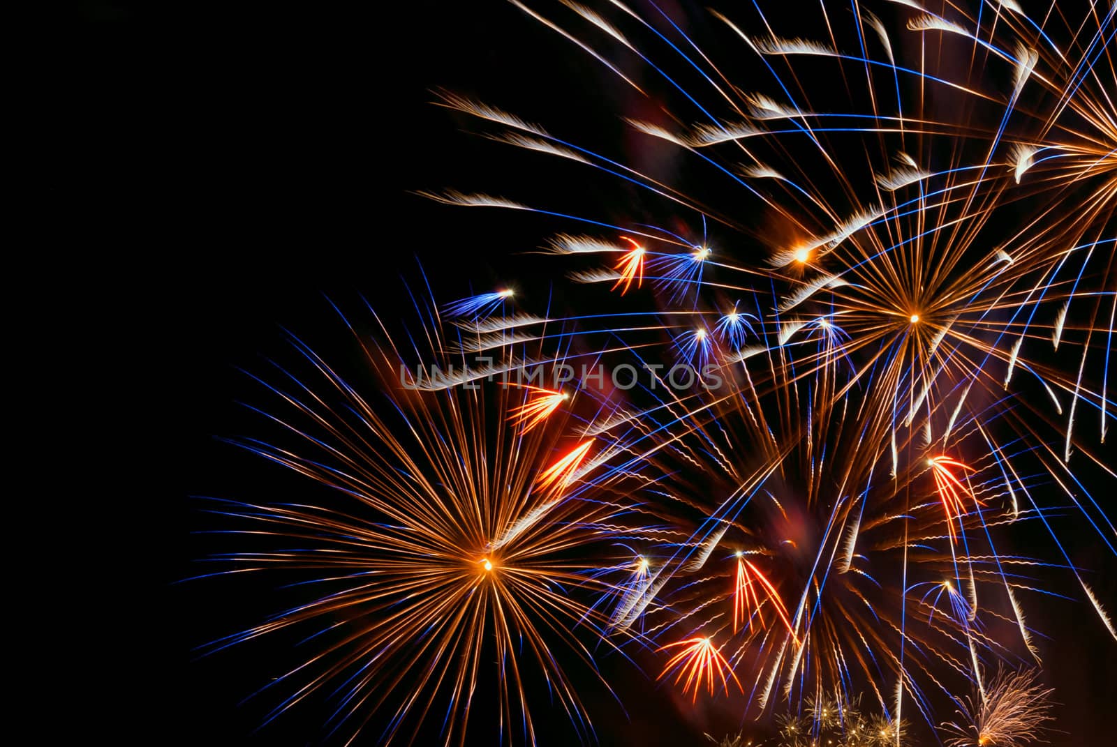 Colorful holiday fireworks by firewings