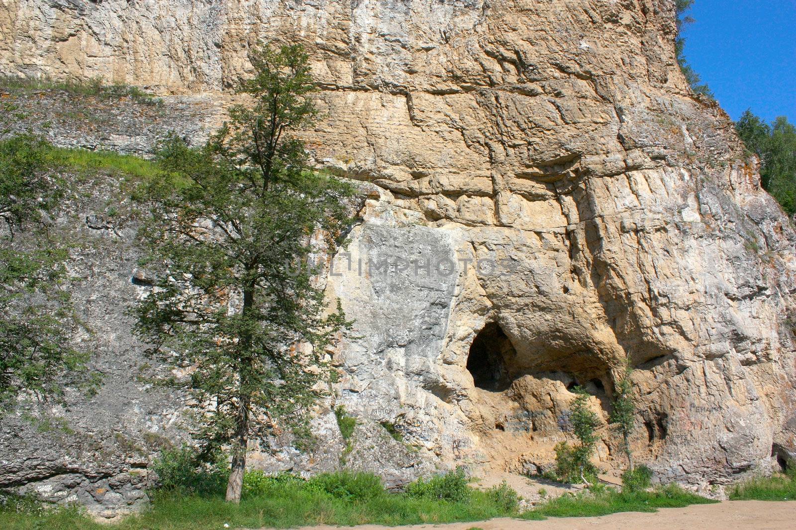 Grotto in mountain, Russia. Ural Mountains. by sergpet