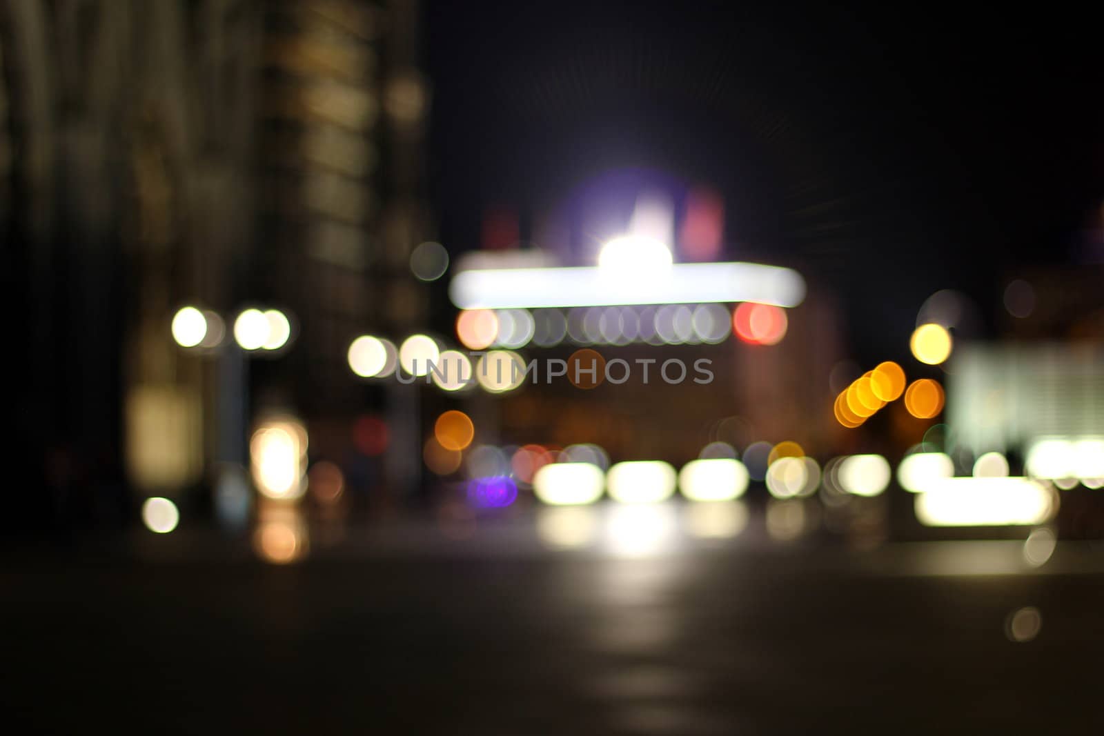 city bokeh background by Teka77