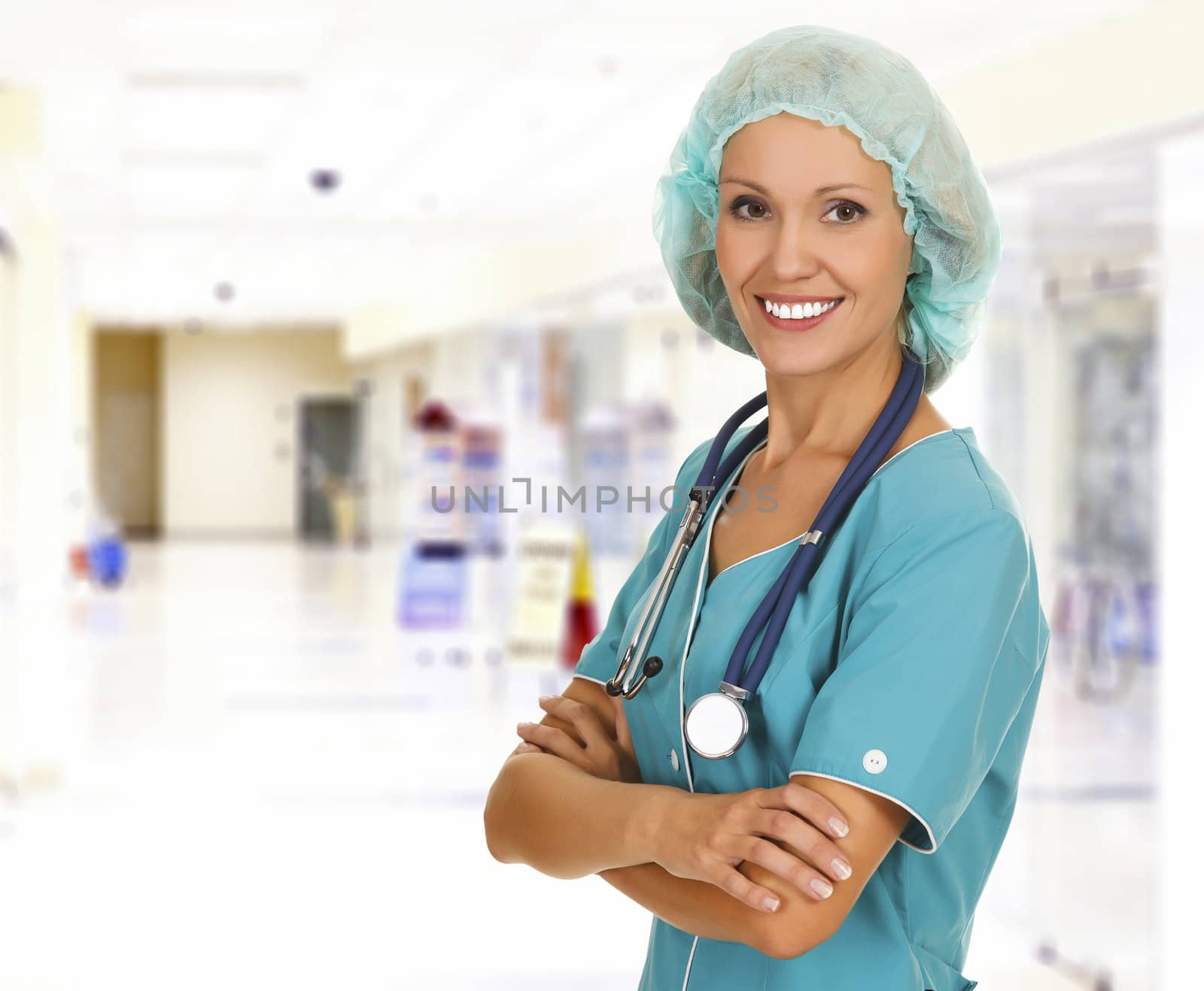 Medical doctor woman in the hospital