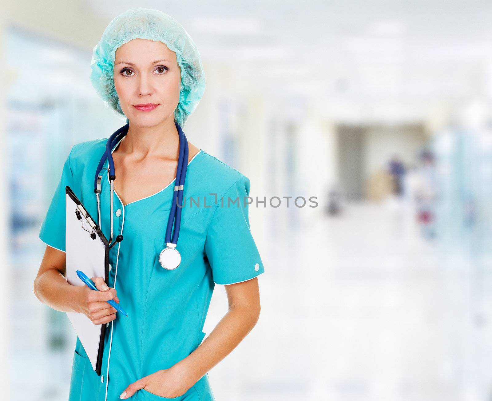 Medical doctor woman in the office