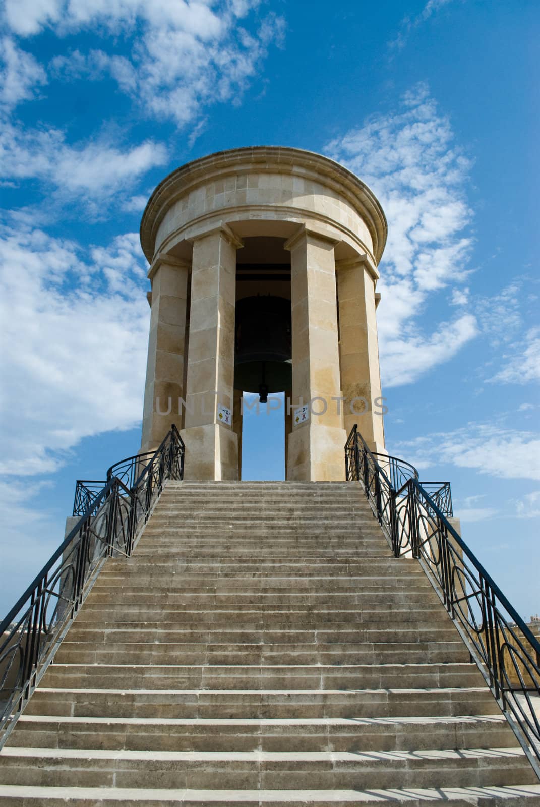 Siege Bell, war memorial in Valetta, Malta.