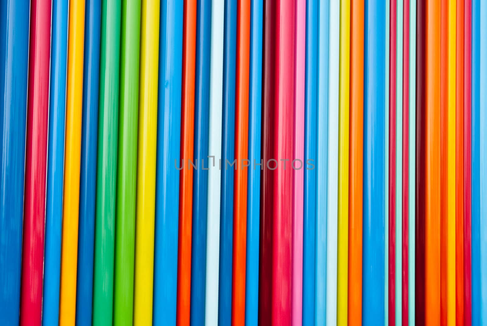 Vertical row of bright colors