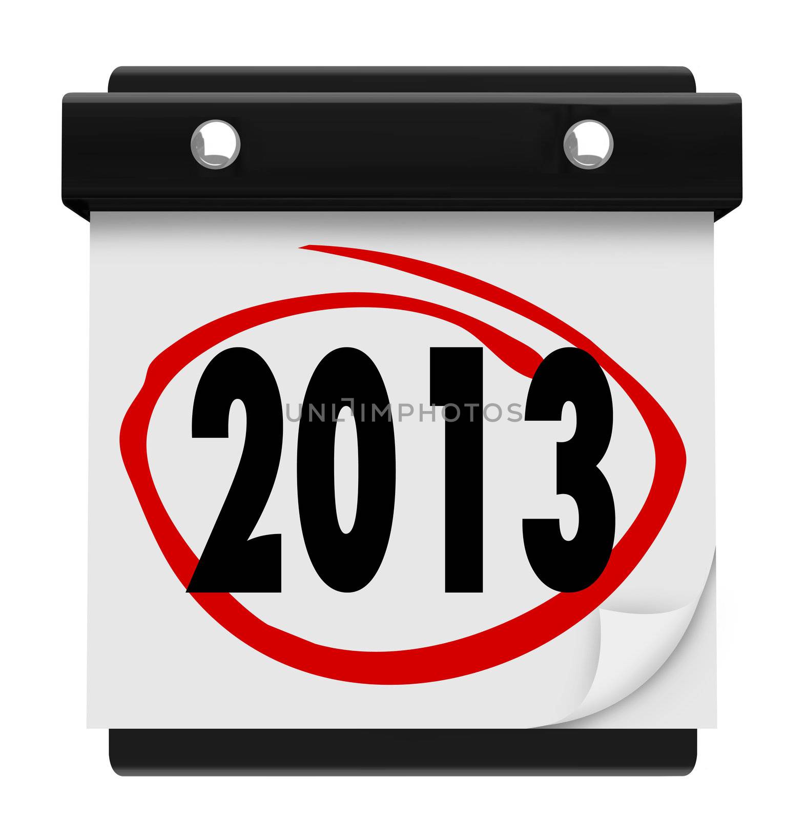 2013 New Year Date Day on Calendar Holiday Schedule by iQoncept