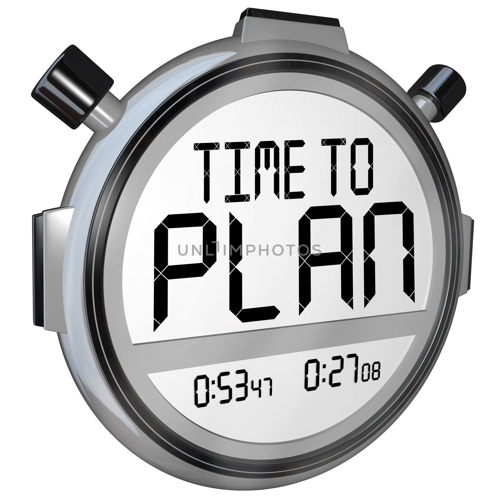 Time to Plan Stopwatch Timer Words Strategy Success by iQoncept