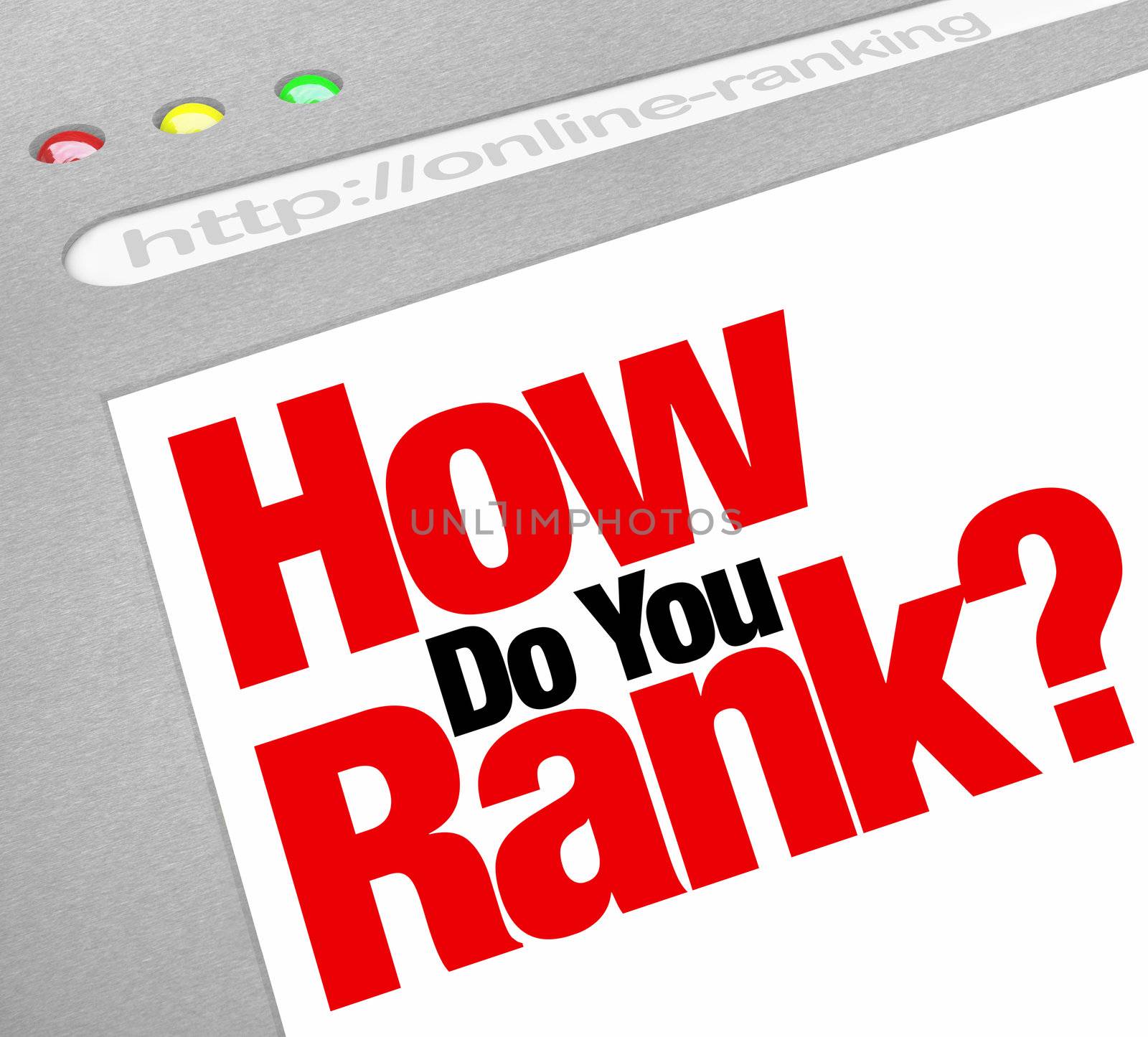 How Do You Rank question on a webscreen asking how highly you appear in rankings on search engine results
