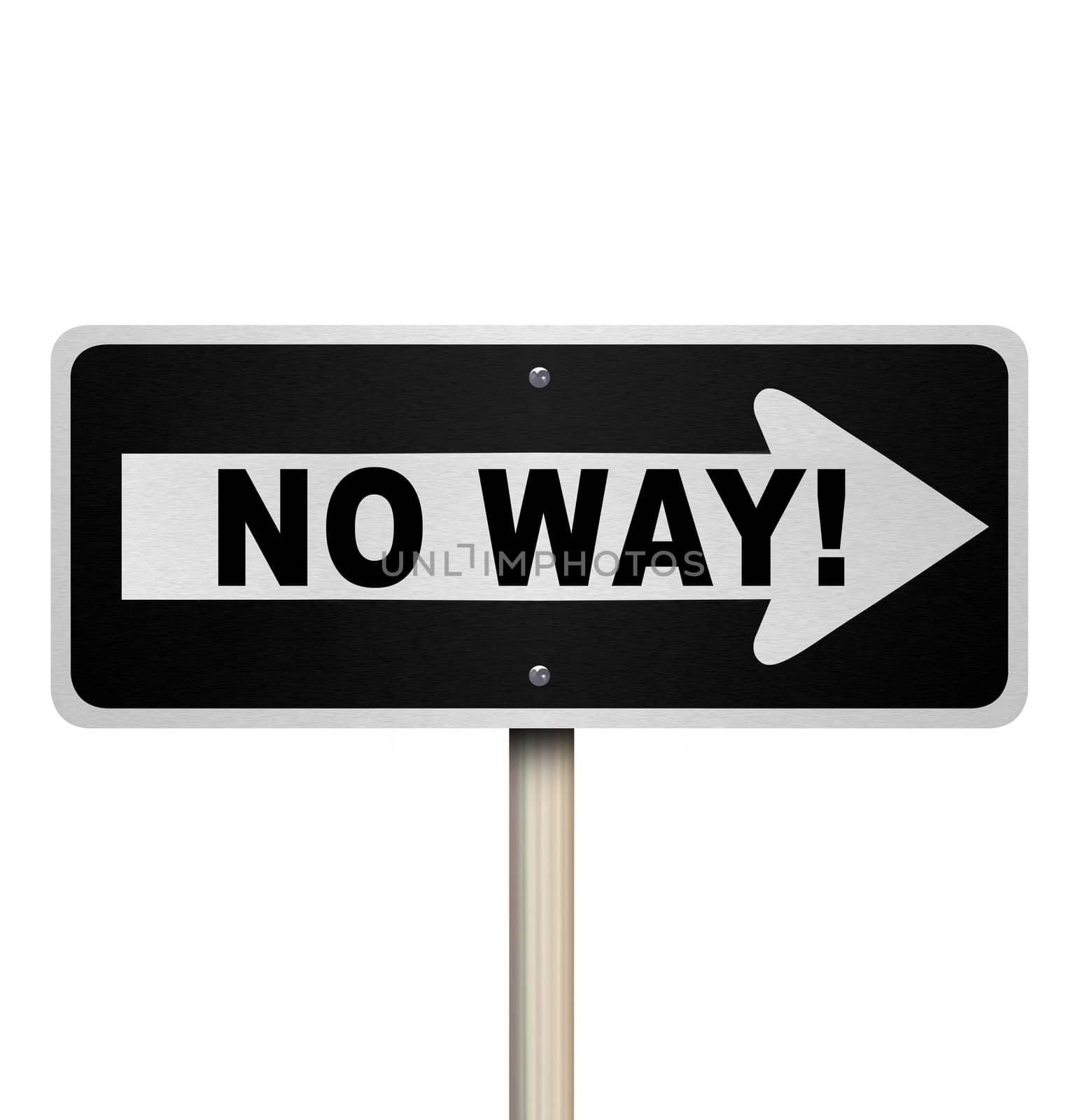 No Way One-Way Street Road Sign Denial Rejection by iQoncept