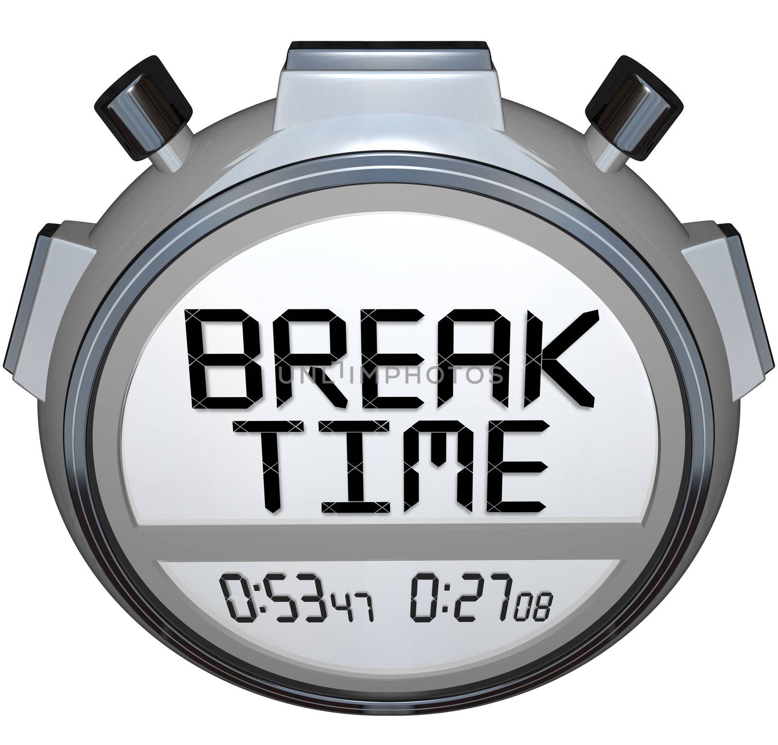 Break Time Stopwatch Timer Clock Pause for Rest by iQoncept