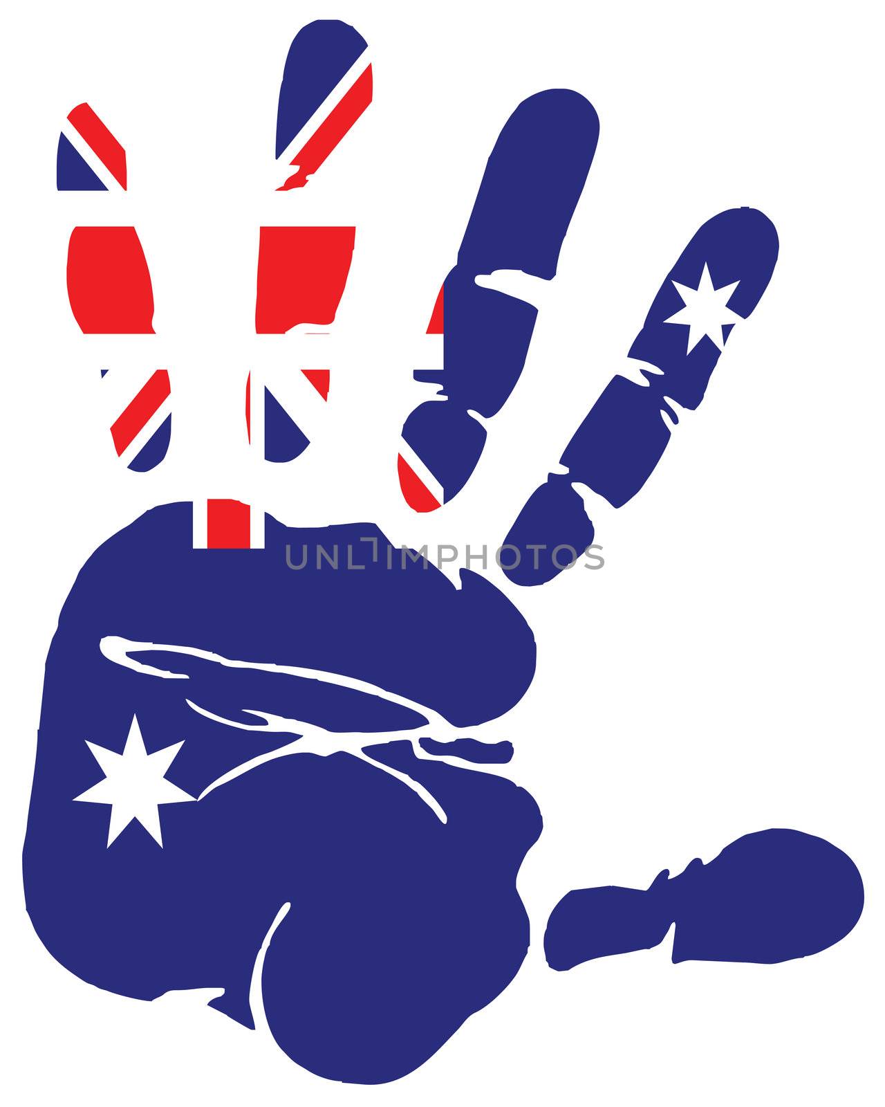 hand print flag of australia by nadil