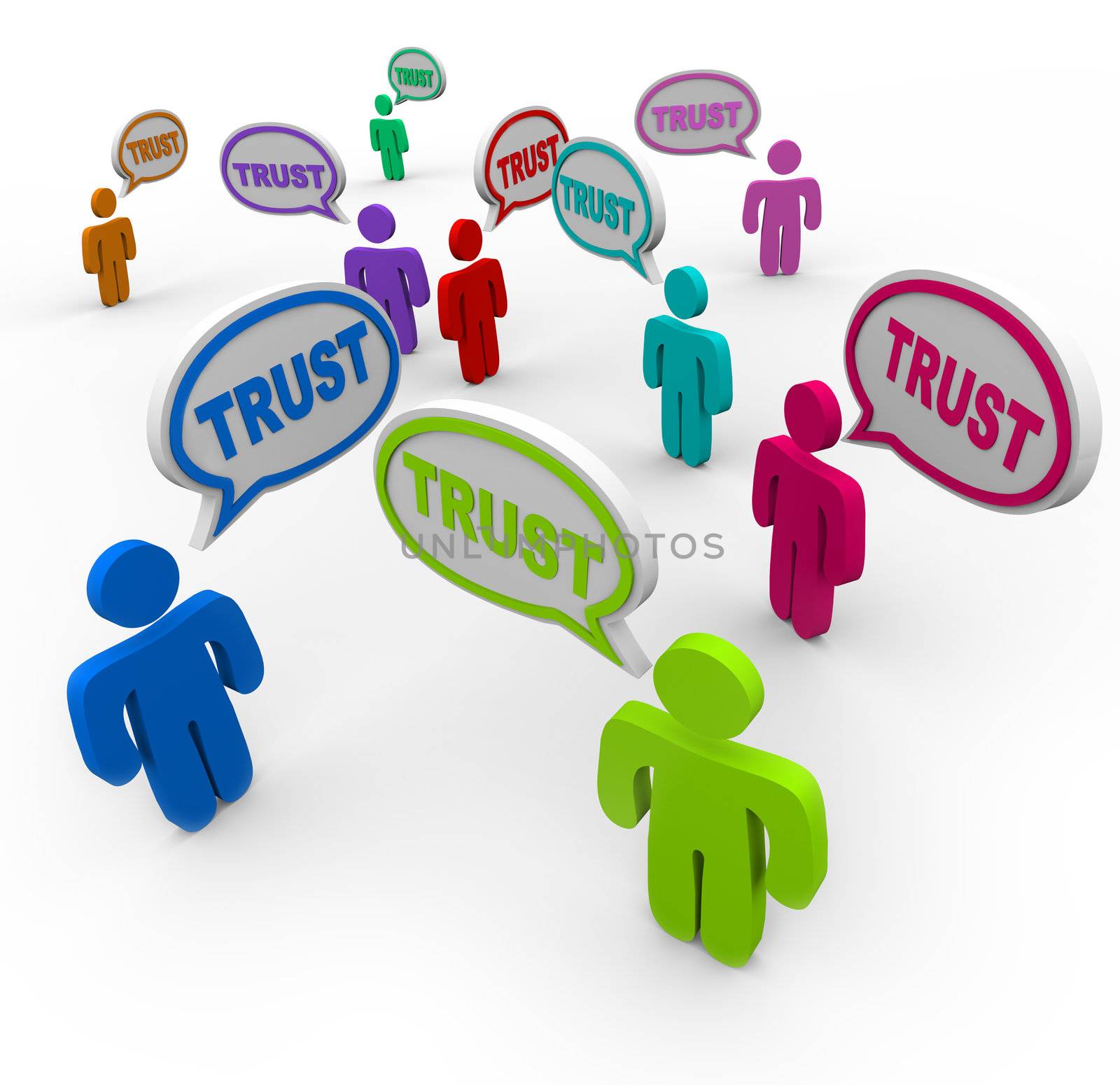 Trust People Speech Bubbles Loyalty Confidence by iQoncept