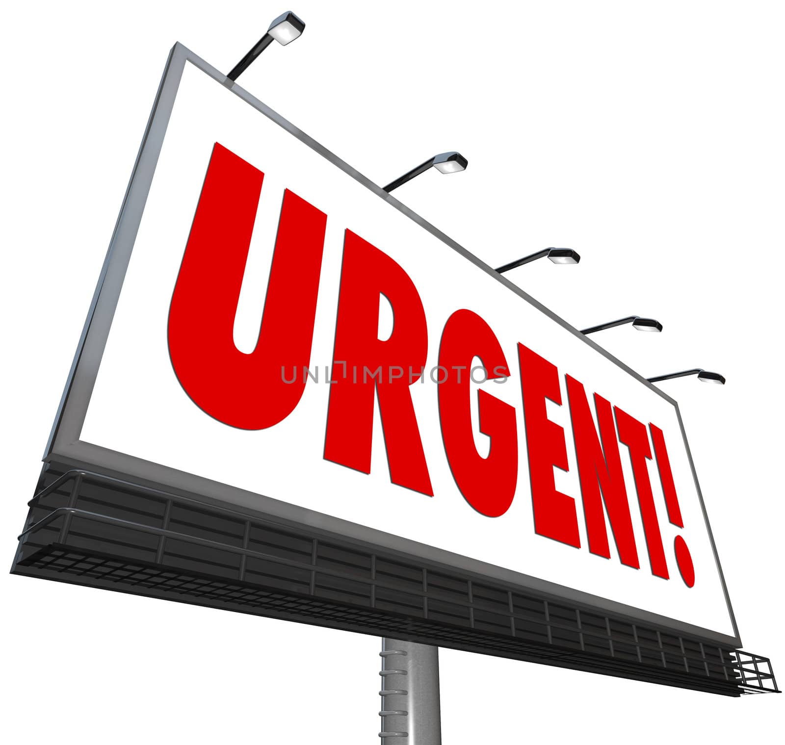 Urgent Word Immediate Attention Billboard Sign by iQoncept