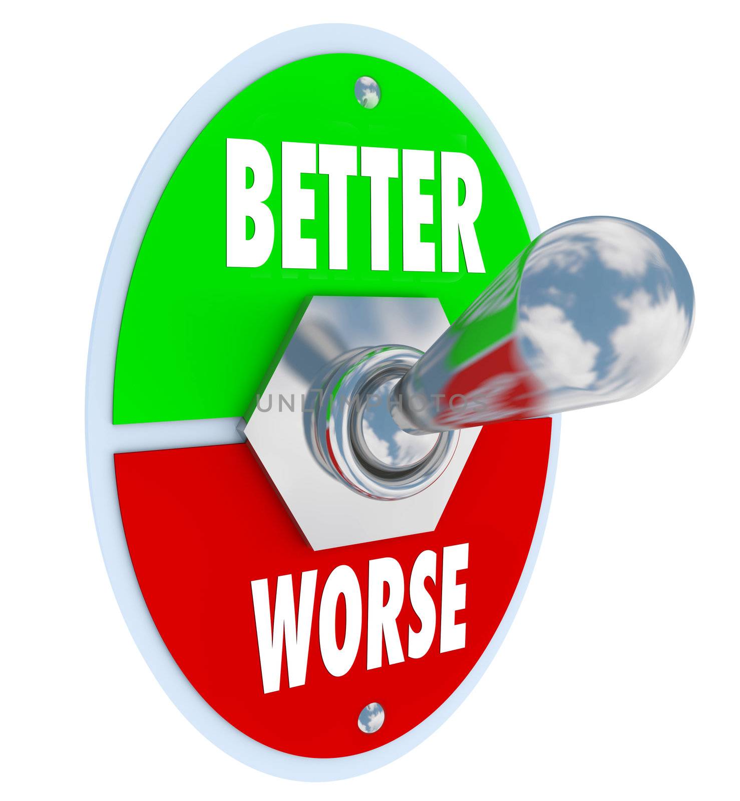 Better Vs Worse Toggle Switch Recover Good Health by iQoncept