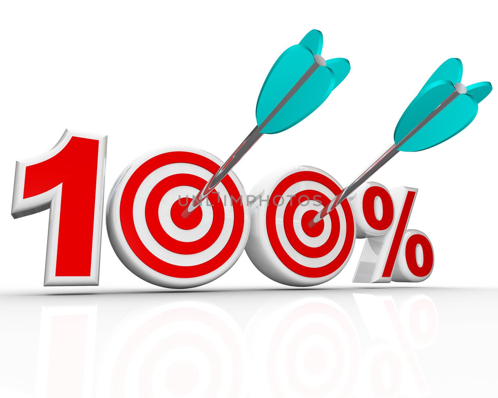 100 Percent Arrows in Targets Perfect Score by iQoncept