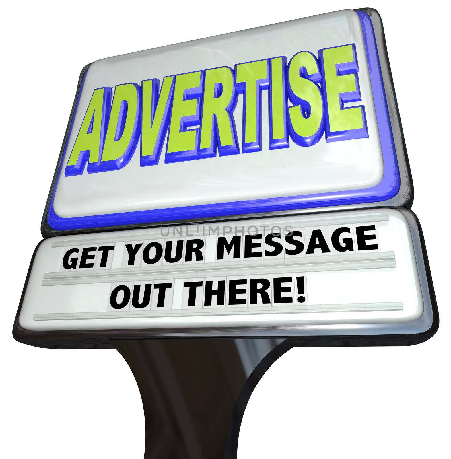 Advertise Sign Outdoor Advertisement Message Store by iQoncept