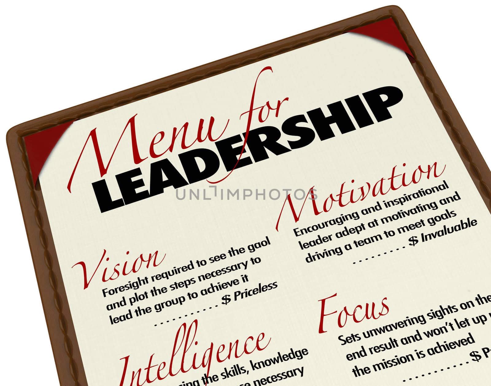 Menu for Leadership Qualities Desirable in Manager Leader by iQoncept