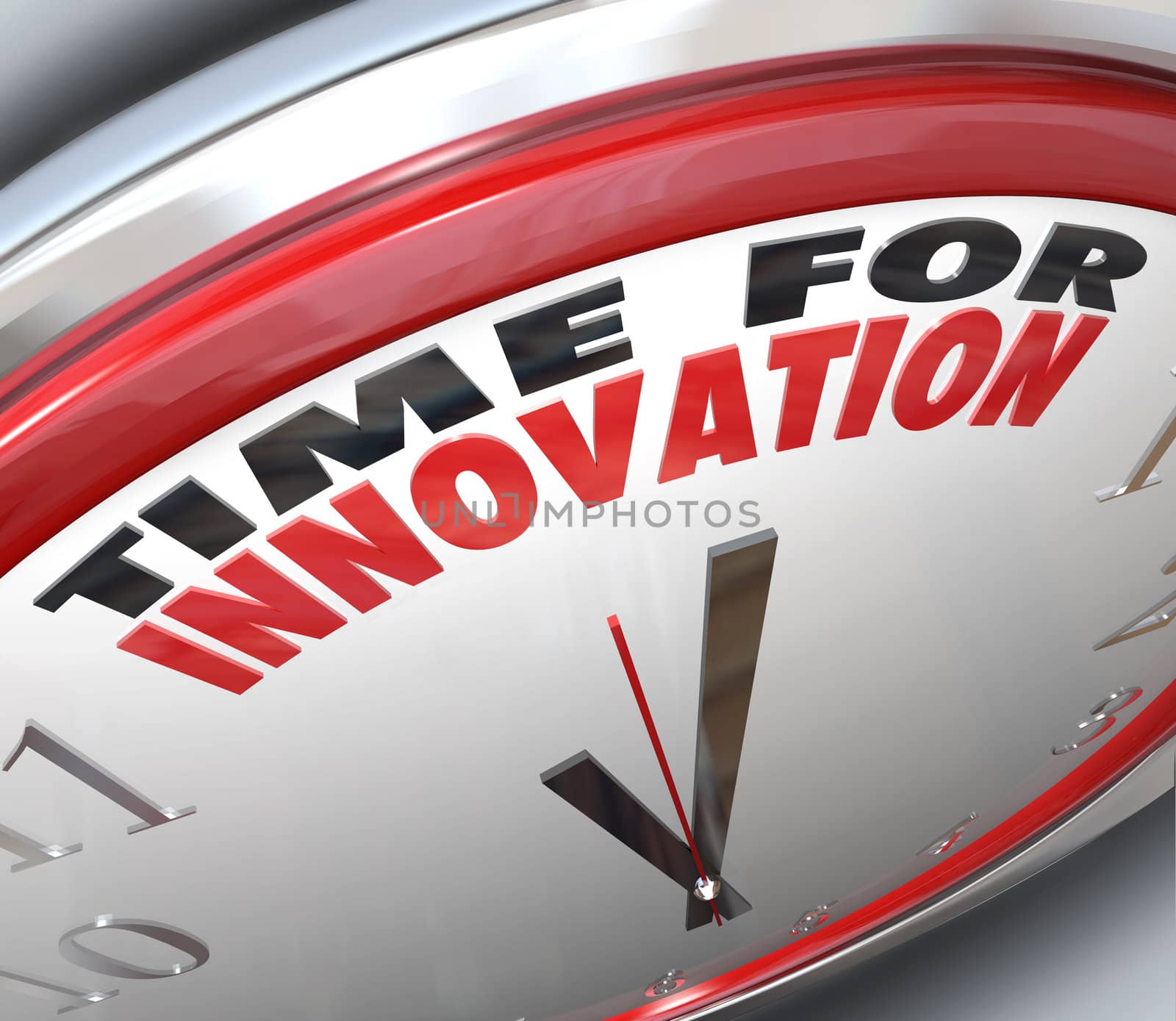 Time for Innovation Clock Need for Change and Ideas by iQoncept