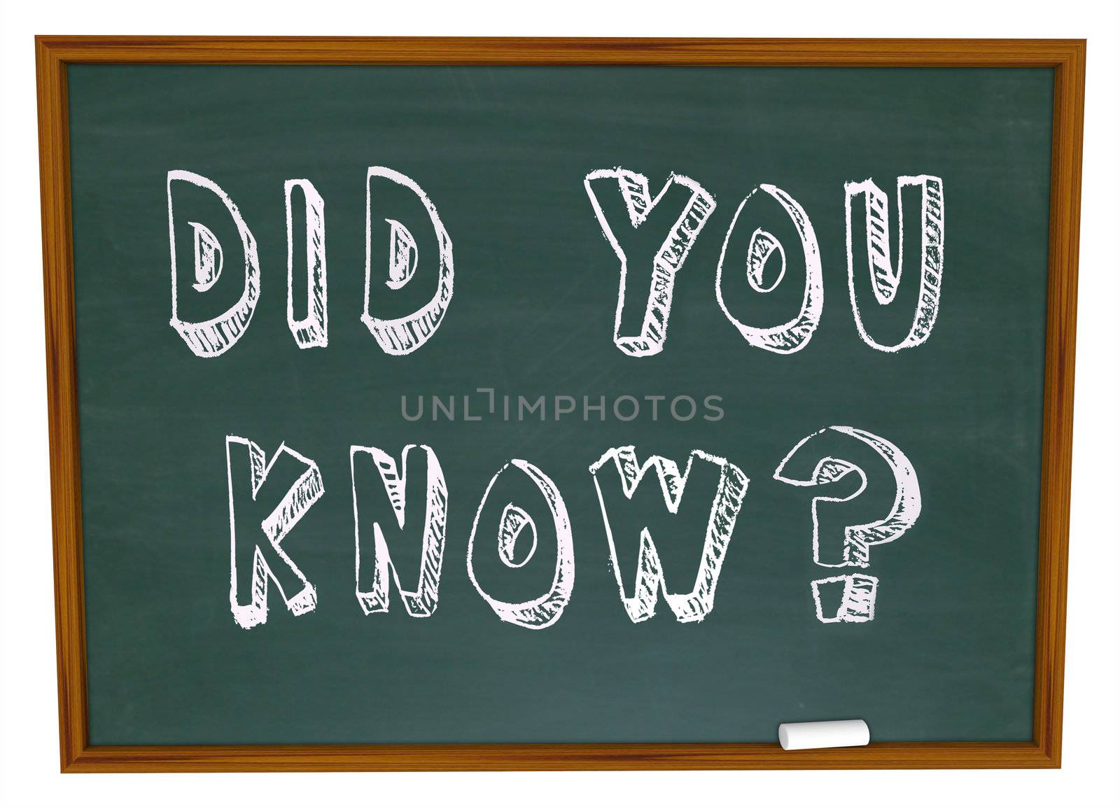 Did You Know Words on Chalkboard Information Knowledge by iQoncept