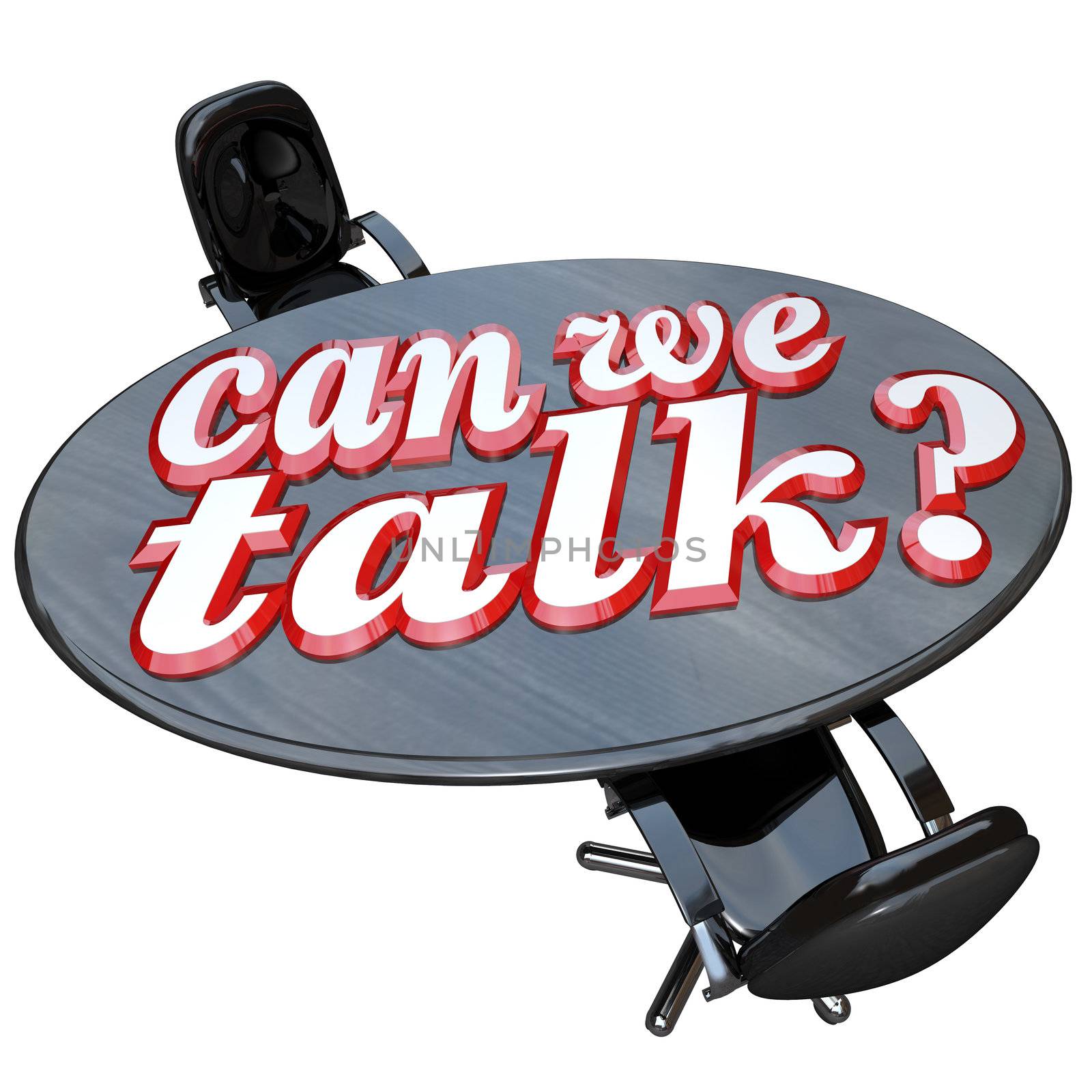 Can We Talk Conference Table Two Chairs Communication by iQoncept