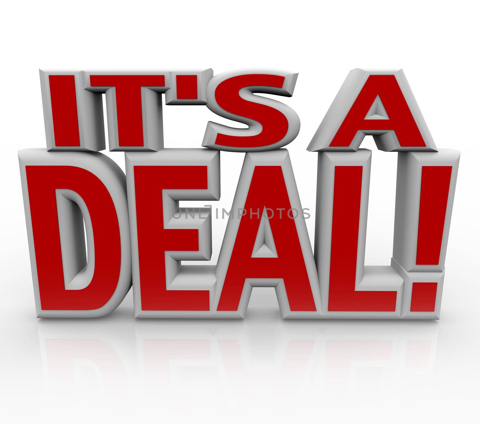 It's a Deal 3D Words Agreement or Closed Sale by iQoncept