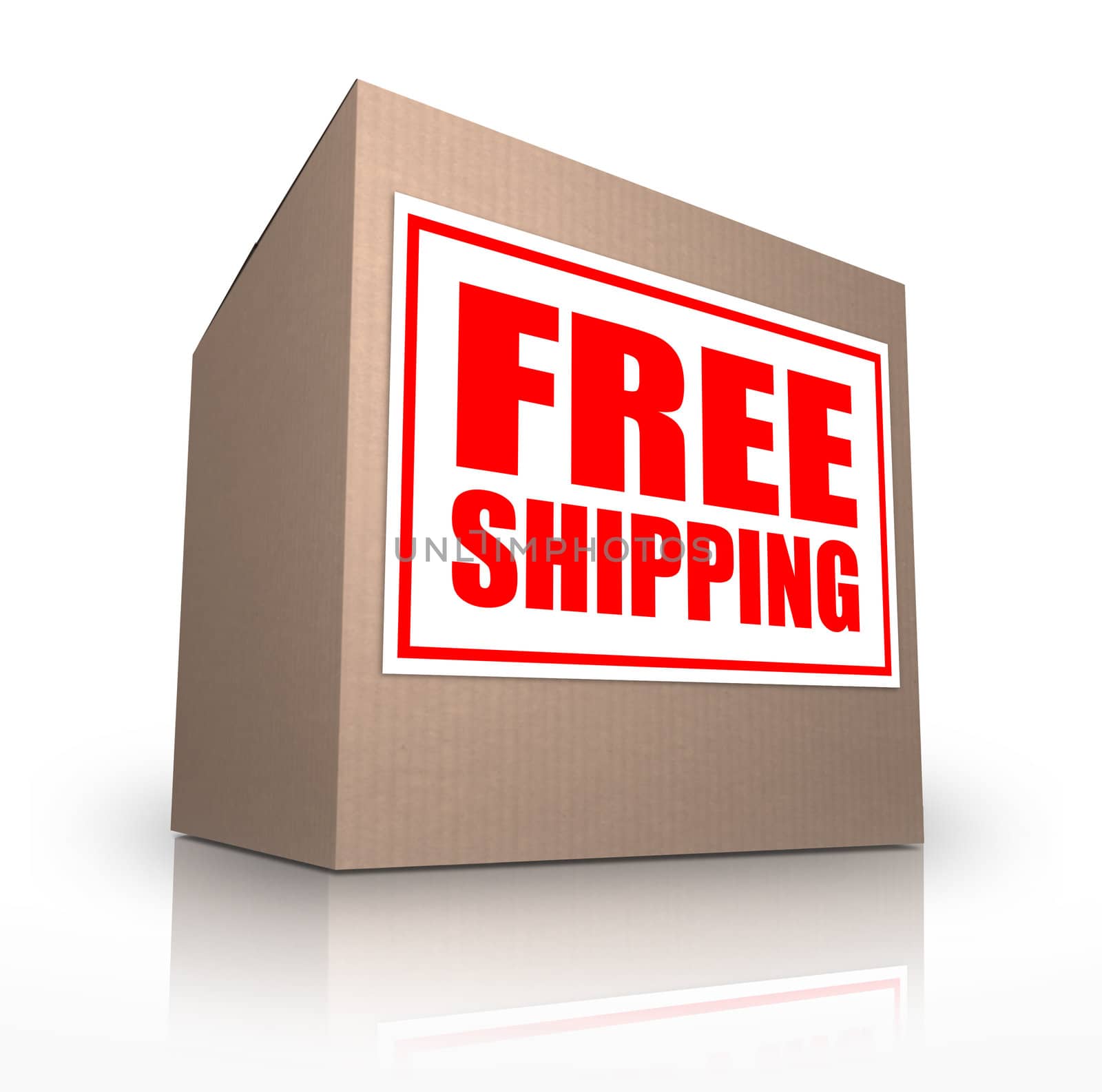 Free Shipping Cardboard Box Ship Your Order No Cost by iQoncept