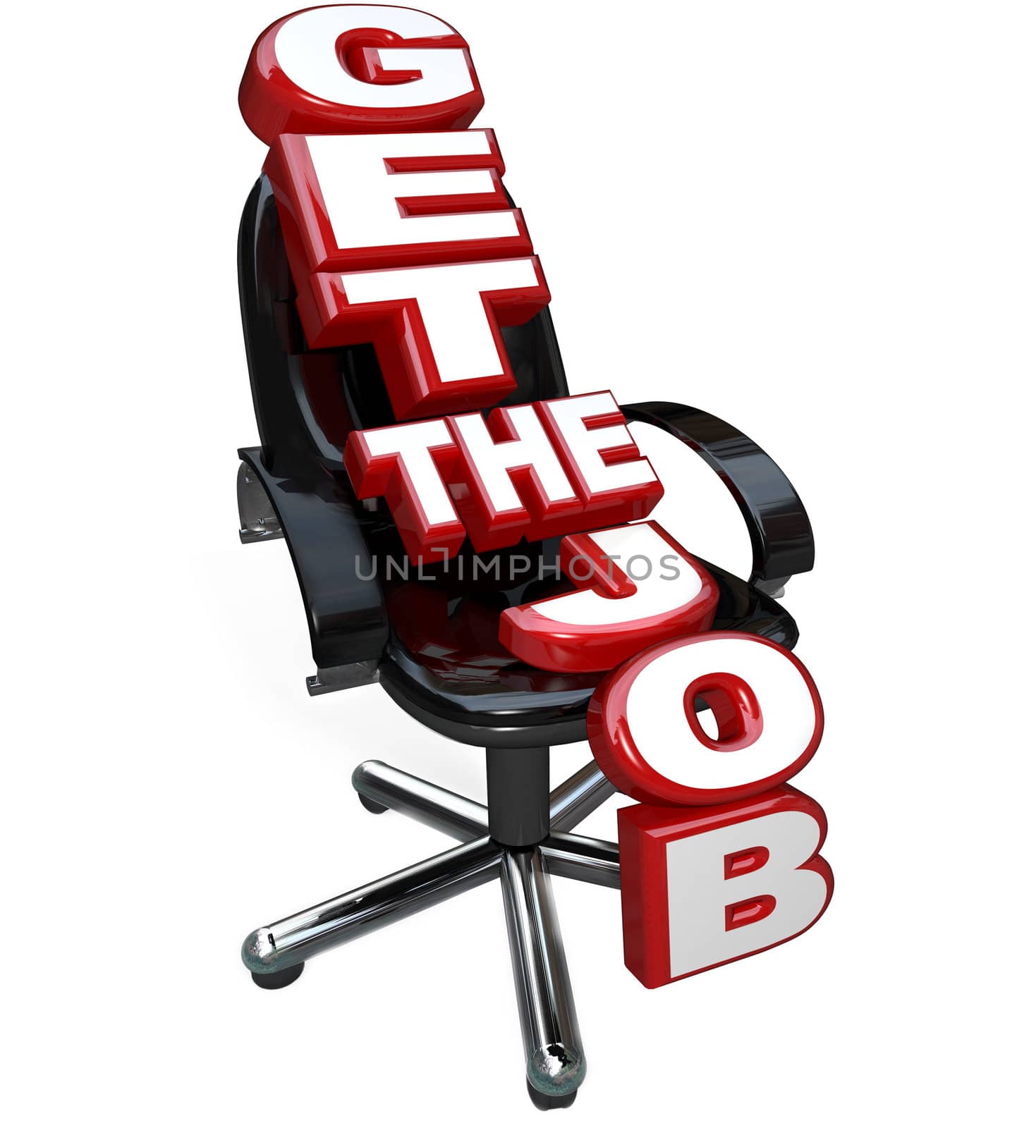 Get the Job Words Office Chair Hired for Career by iQoncept