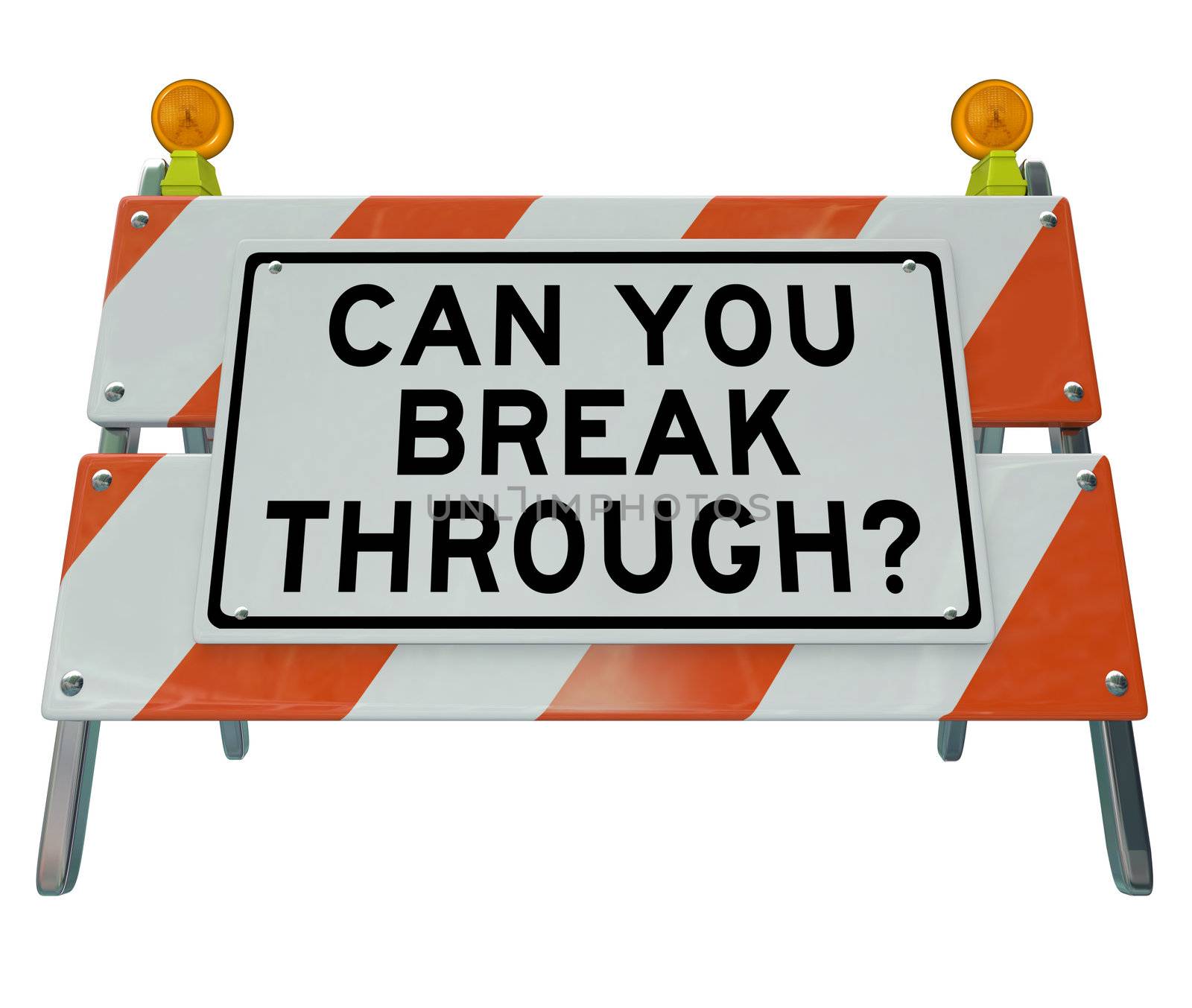 Can You Break Through Question on Barricade Roadblock by iQoncept
