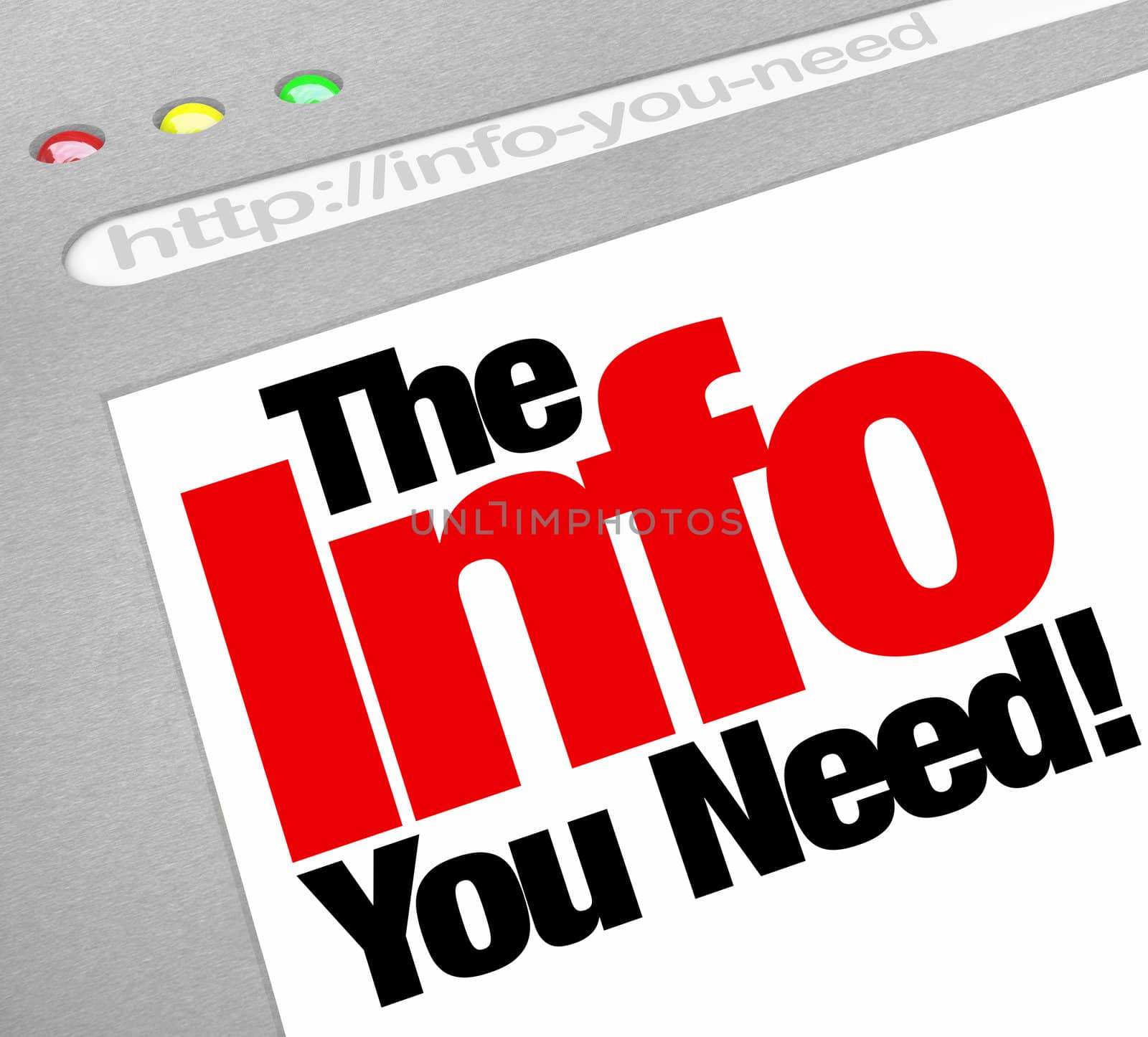 The Info You Need Website Screen Computer Internet Browser by iQoncept