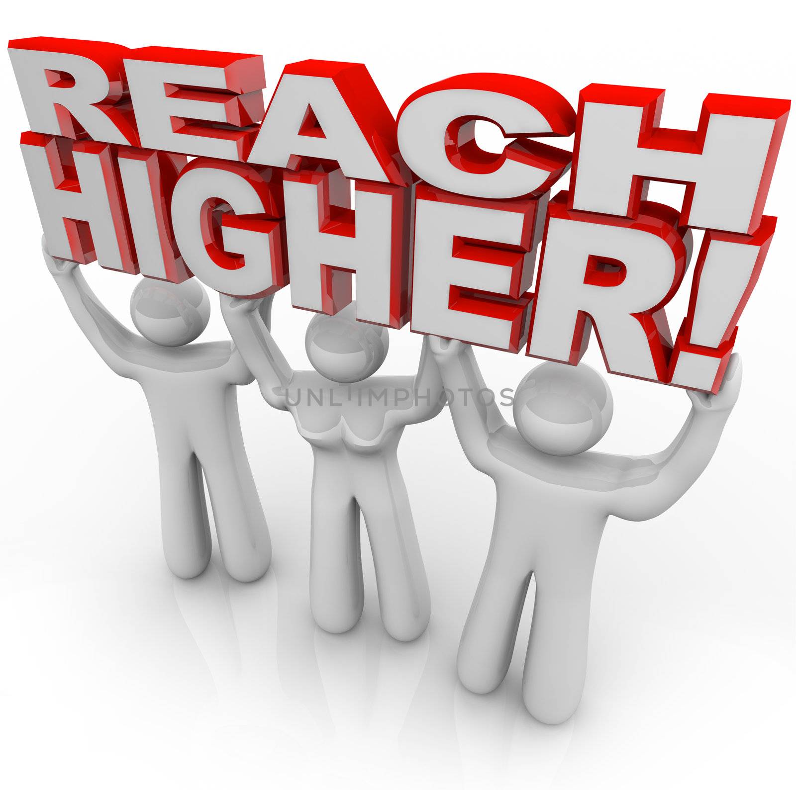 Reach Higher People Lifting Words Achieve Goal by iQoncept