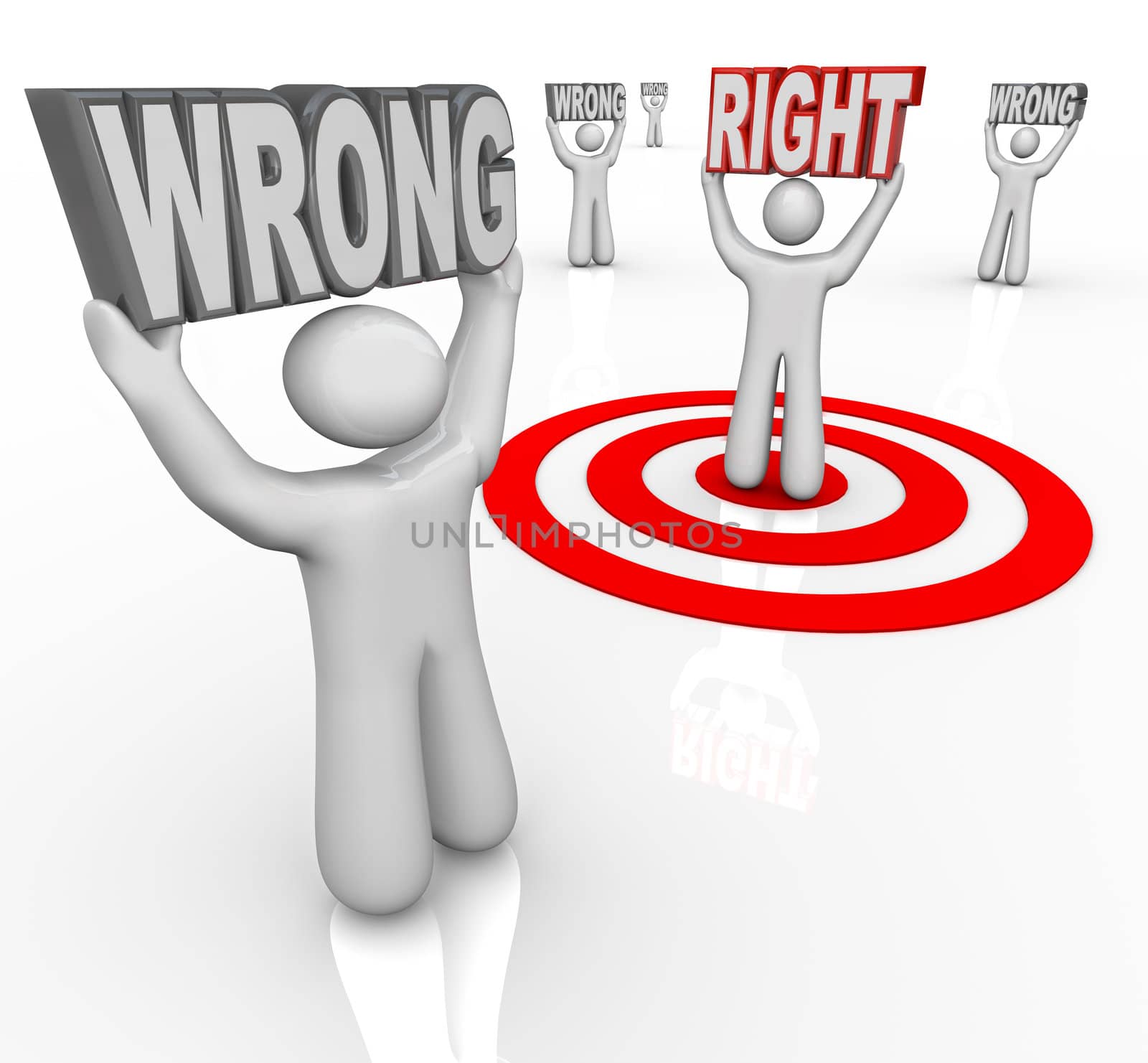 Right vs Wrong Person Choose Best in Crowd of People by iQoncept