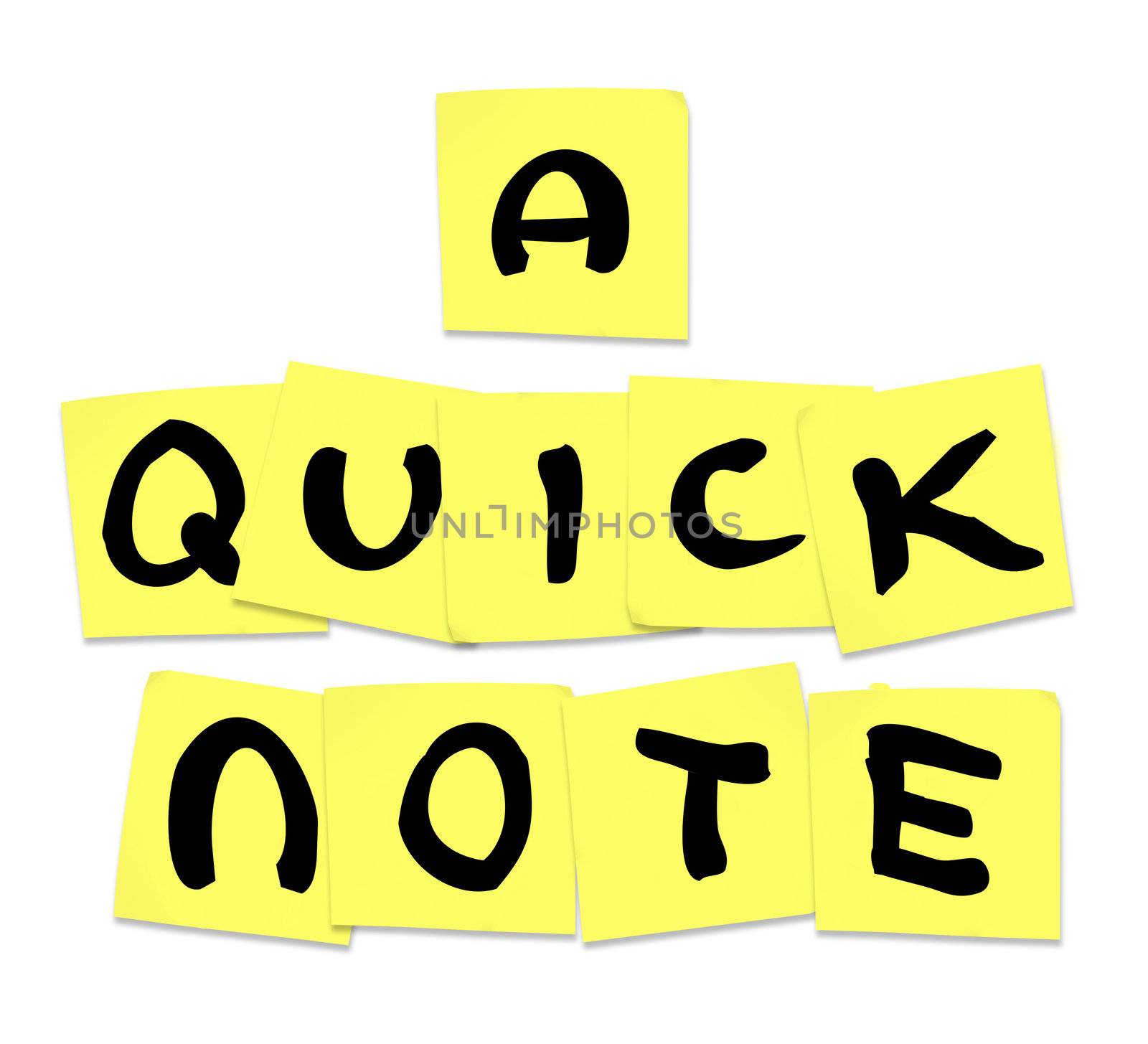 Quick Note Words on Sticky Notes - Advice Tip by iQoncept