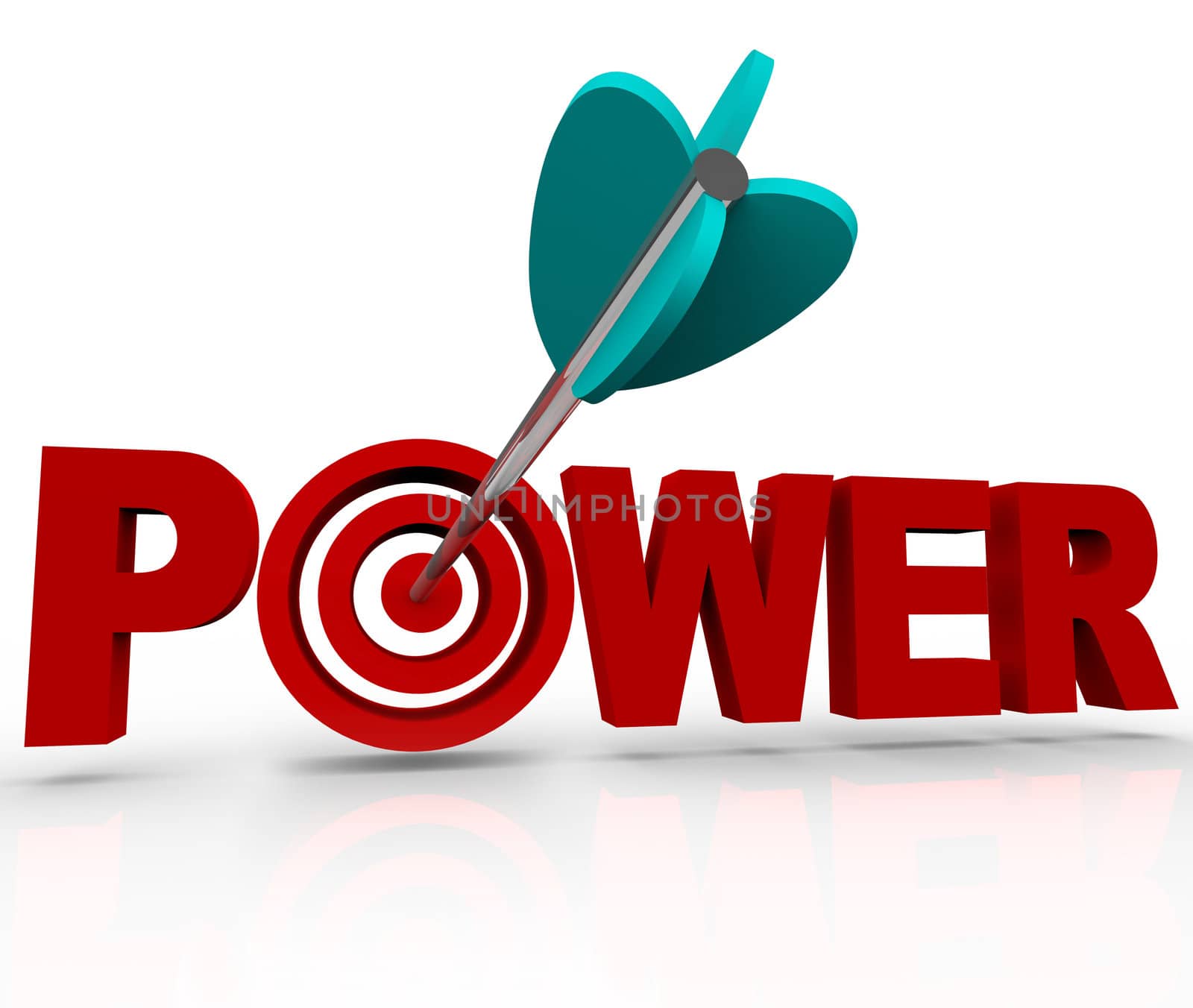 Power Word Arrow Hitting Strength Target Bulls-Eye by iQoncept