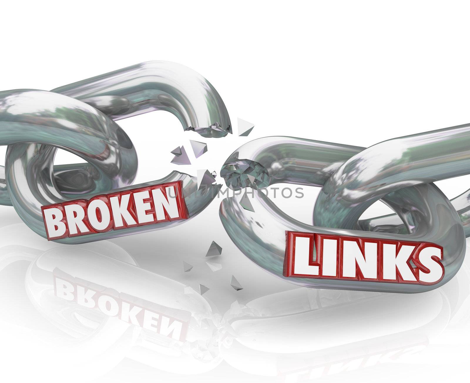 Broken Links Chain Separated Damaged Connections by iQoncept