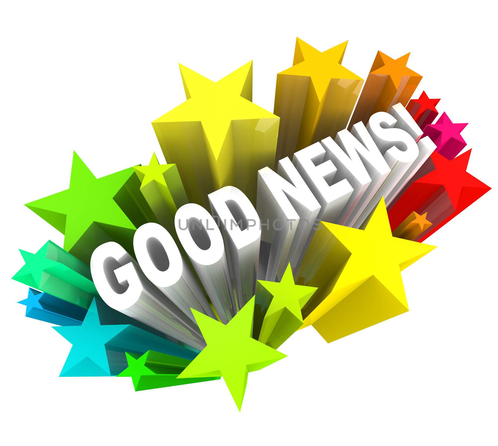 Good News Announcement Message Words in Stars by iQoncept