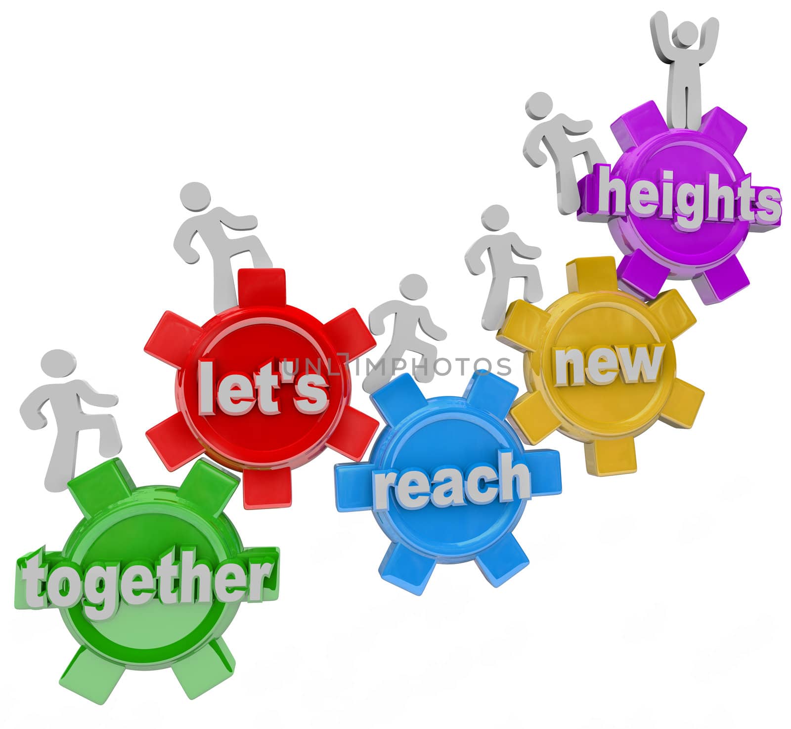 Together Let's Reach New Heights Team on Gears by iQoncept