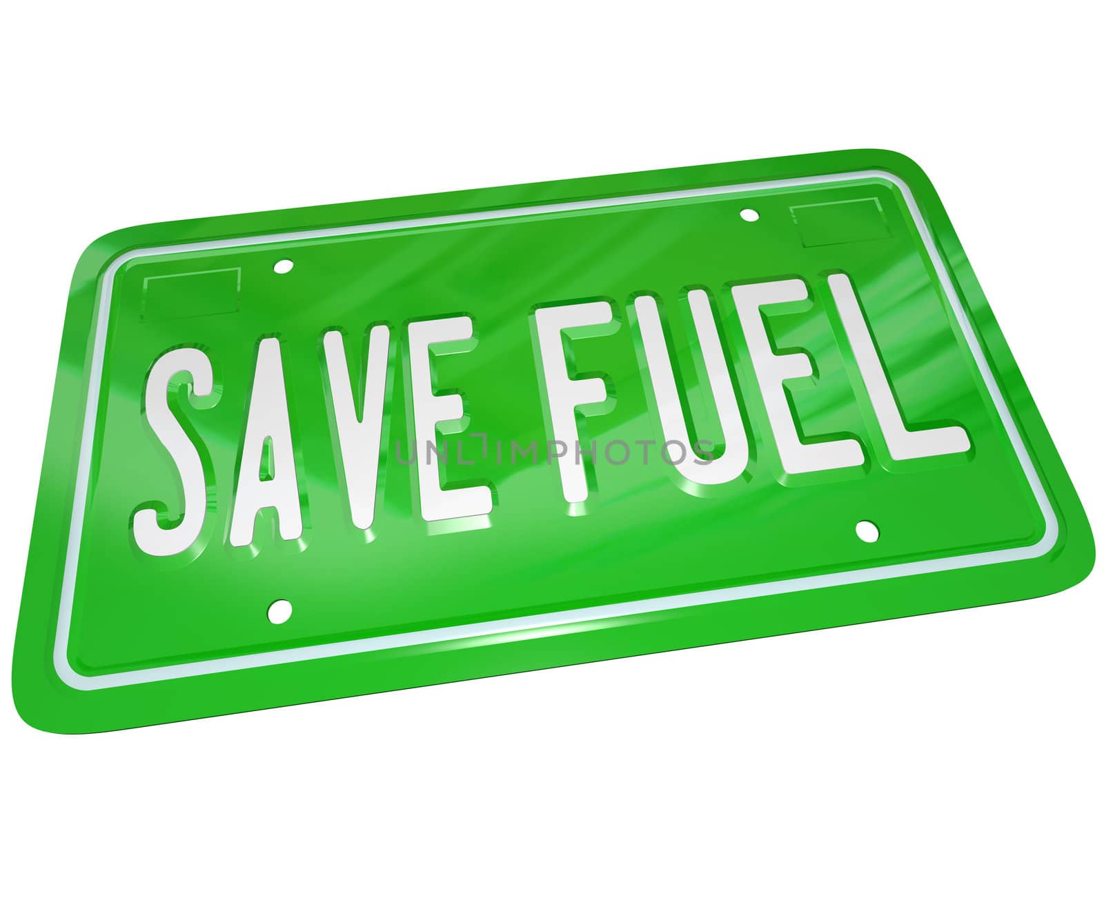 Save Fuel Green License Plate Earth Friendly Power by iQoncept