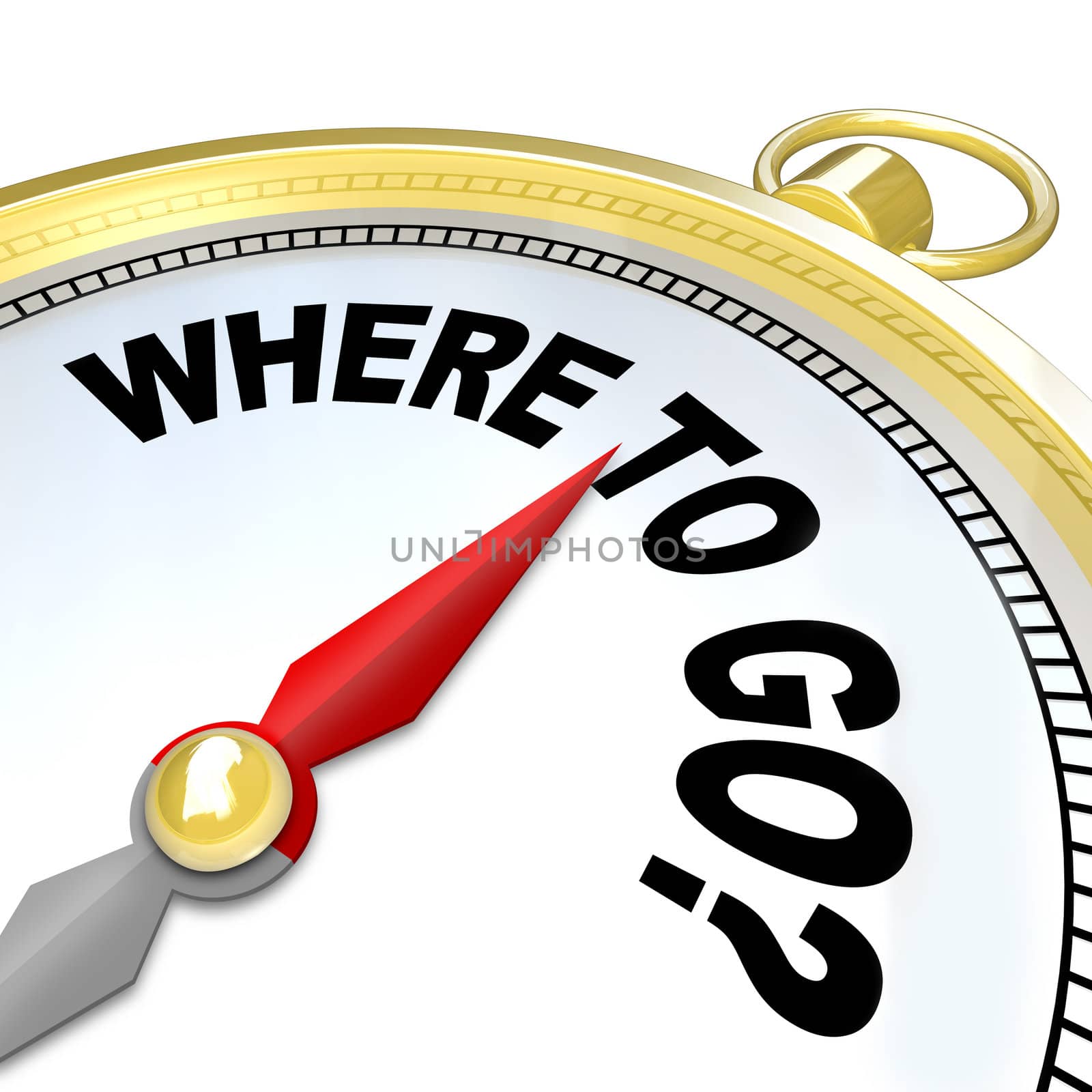 Where to Go Compass Directs to Successful Goal Path by iQoncept