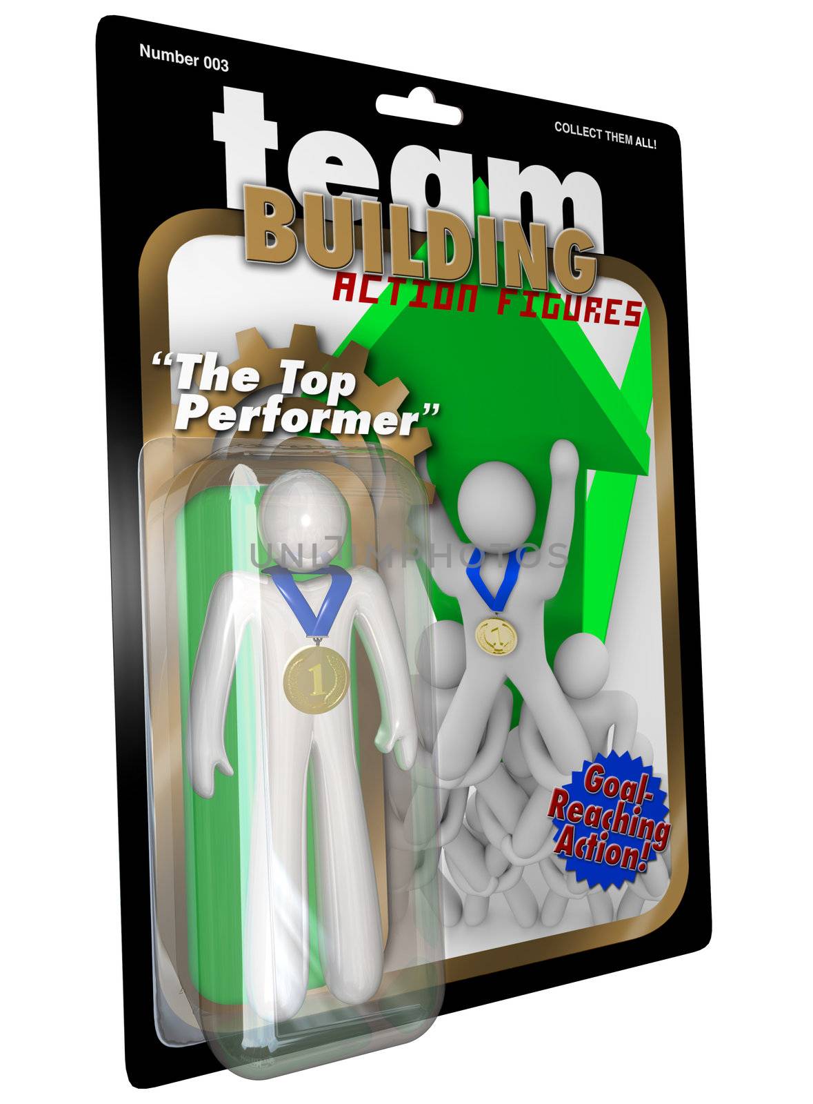 Top Performer Employee Action Figure Man in Package by iQoncept
