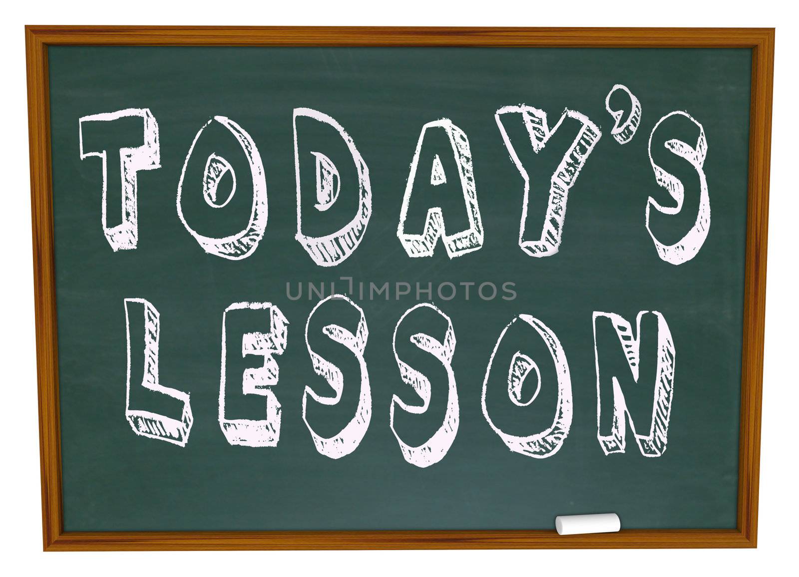 Today's Lesson - Words on School Chalkboard Training by iQoncept