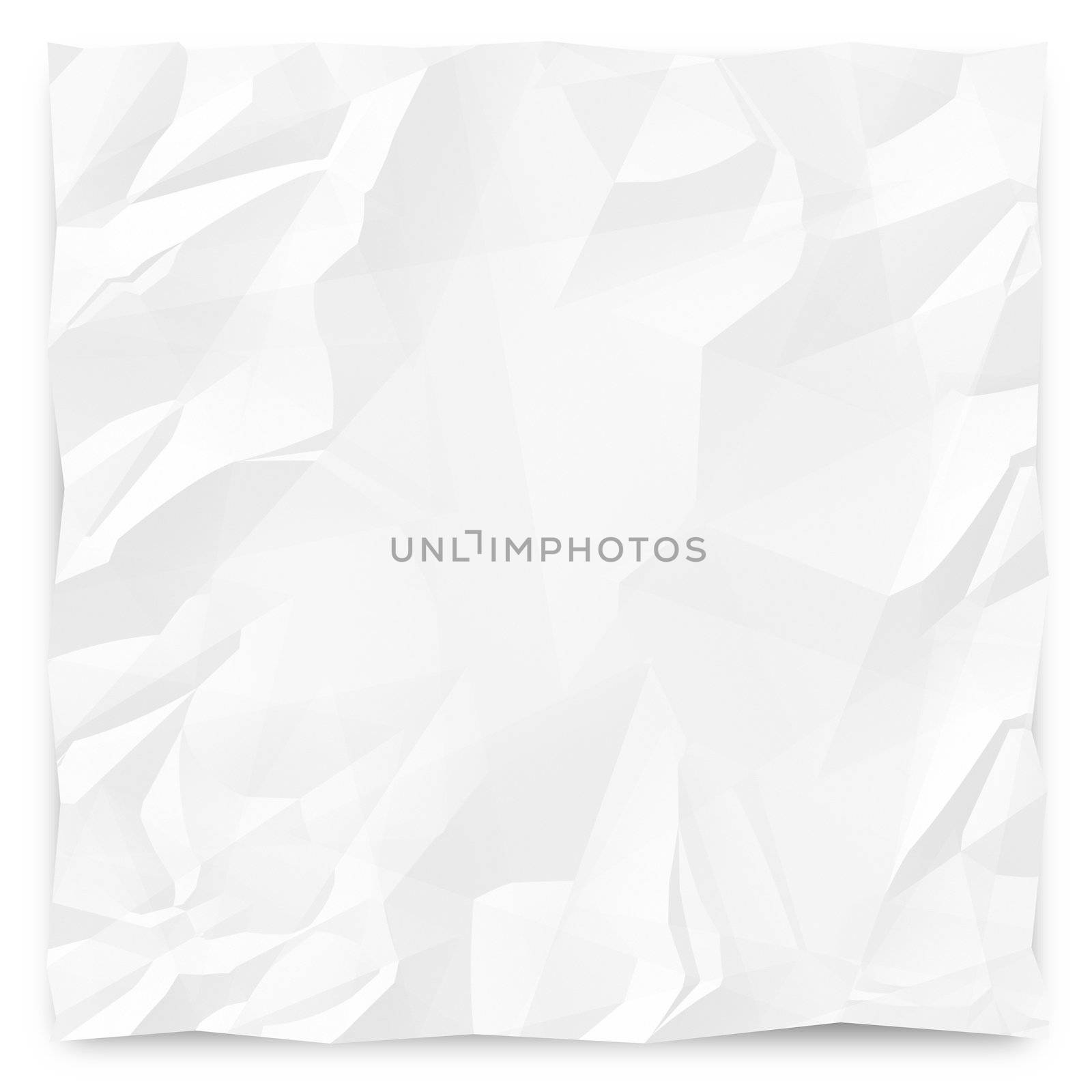 A white, wrinkled piece of paper background for slides, brochures and presentations.