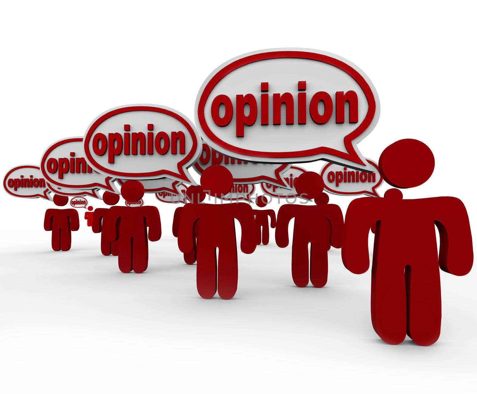 Many People Sharing Opinions Critics Talking Word Opinion by iQoncept