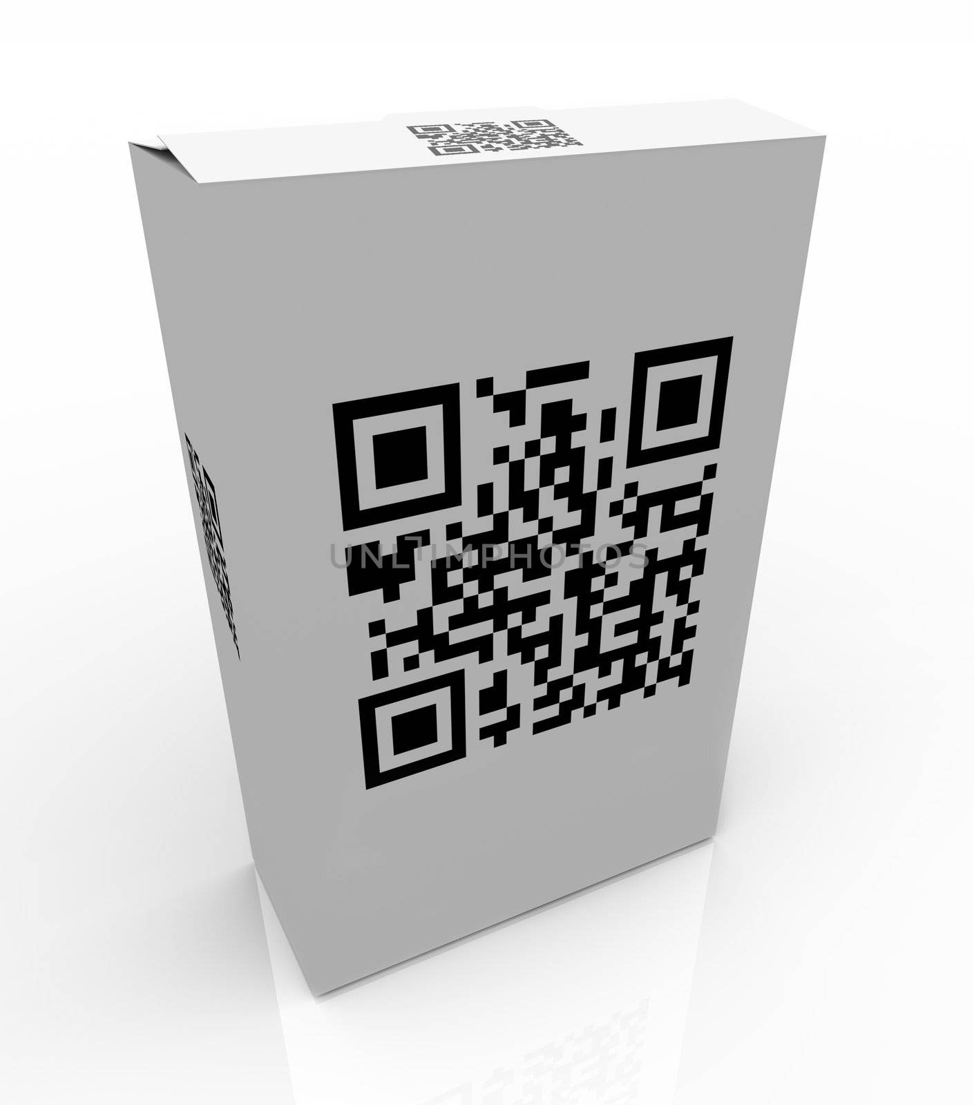 QR Product Code on Box for Scanning Barcode  by iQoncept