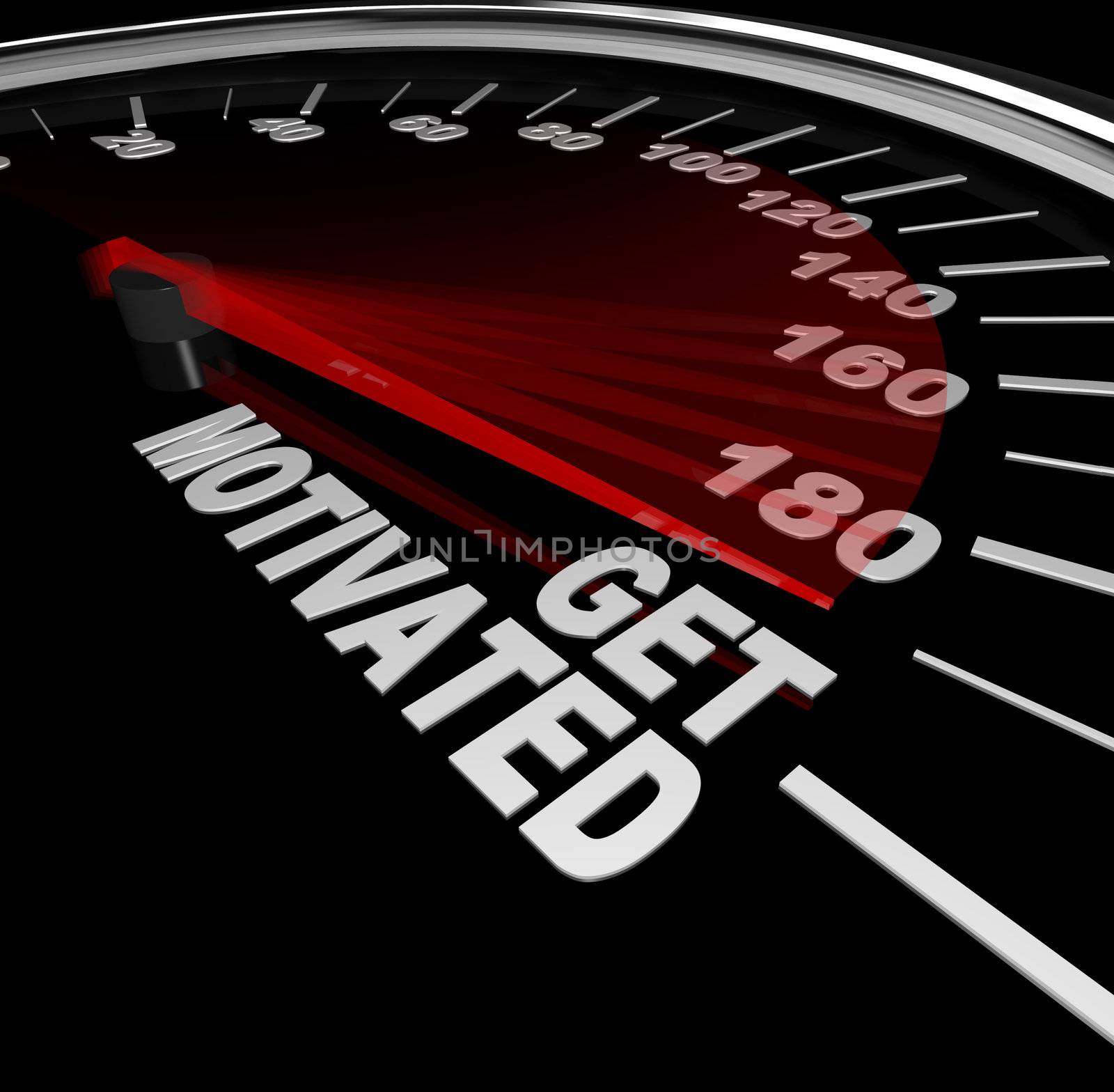 Get Motivated Excited and Encouraged Speedometer by iQoncept