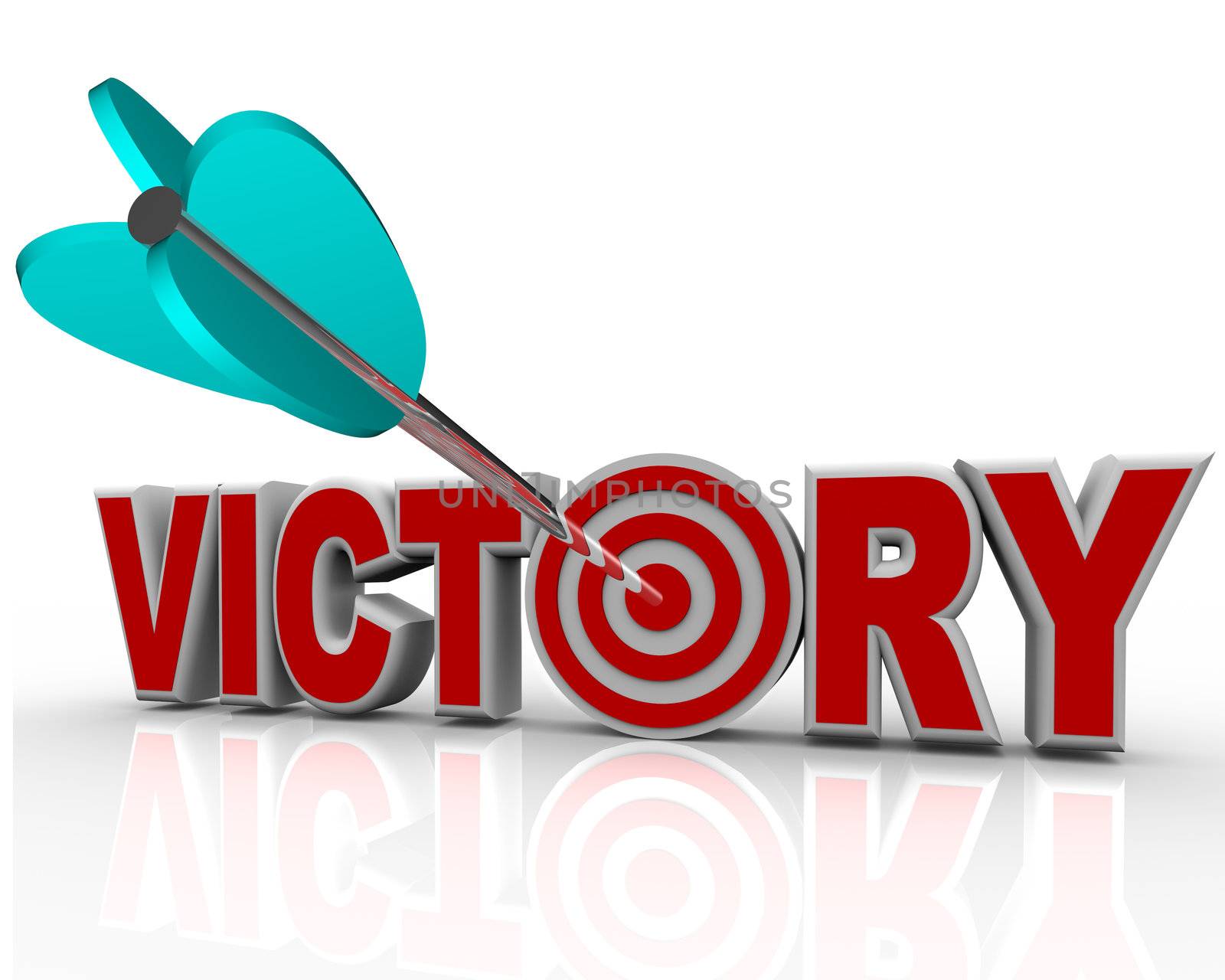 Victory Arrow in Word Succeed Triumph in Competition by iQoncept