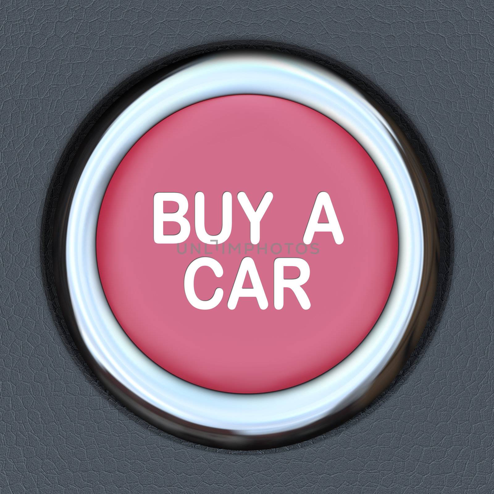 A red ignition button with the words Buy a Car representing the need to browse and shop for a new vehicle